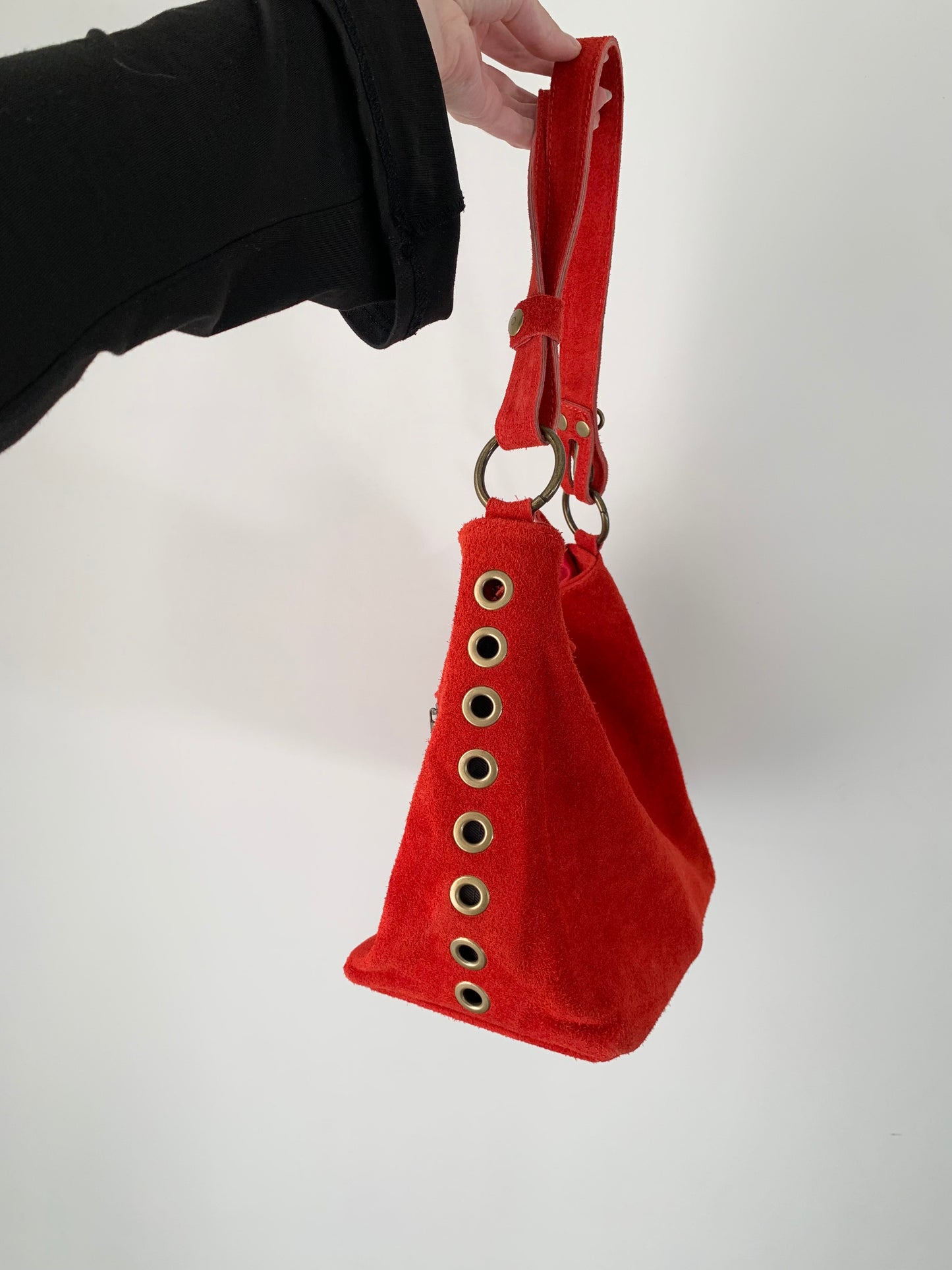 Made in Italy red genuine leather purse