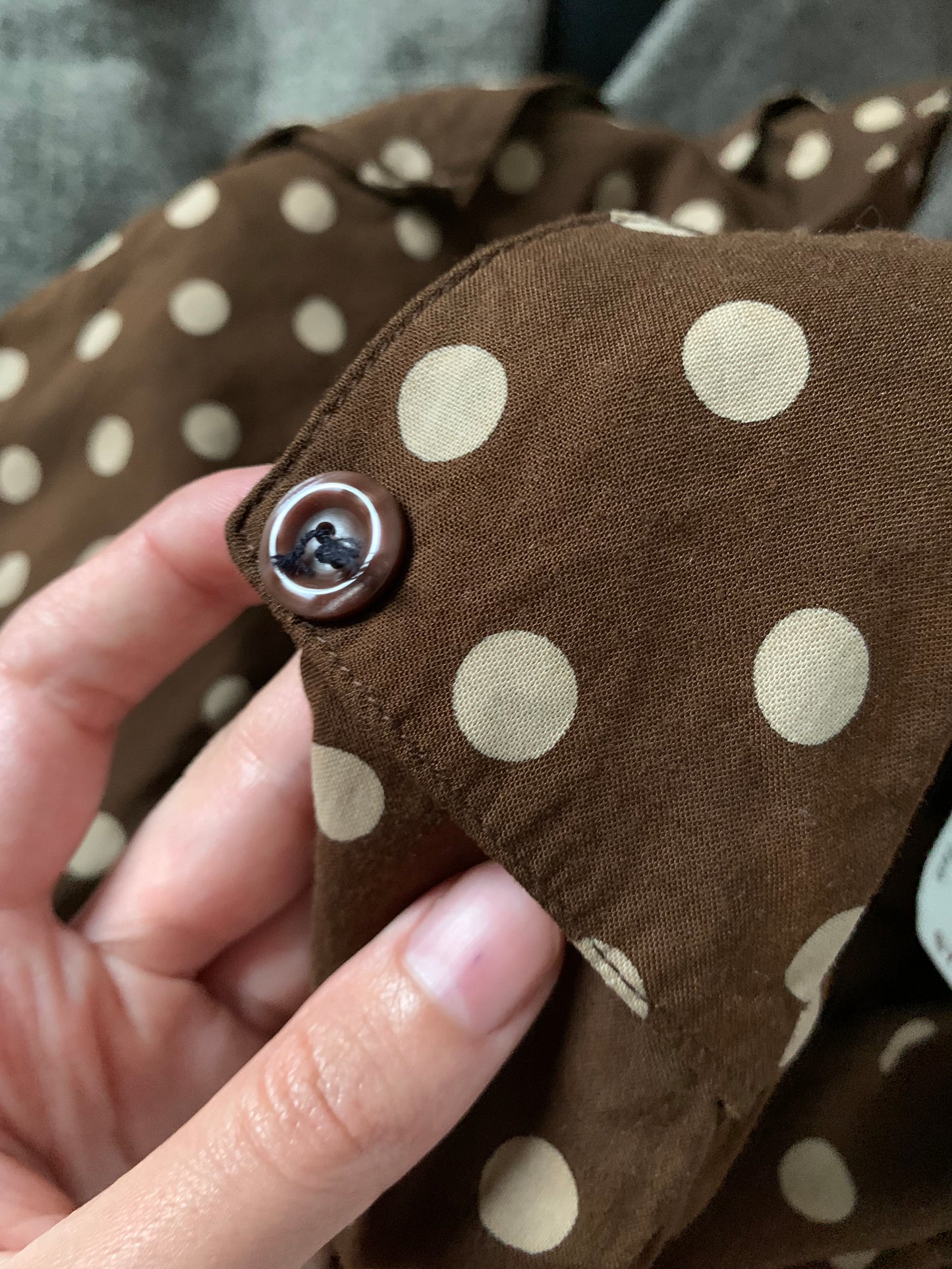 Made in Italy brown polka dot midi skirt