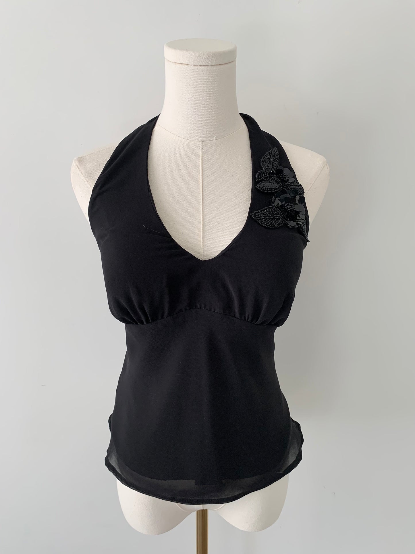 Connected apparel halter top