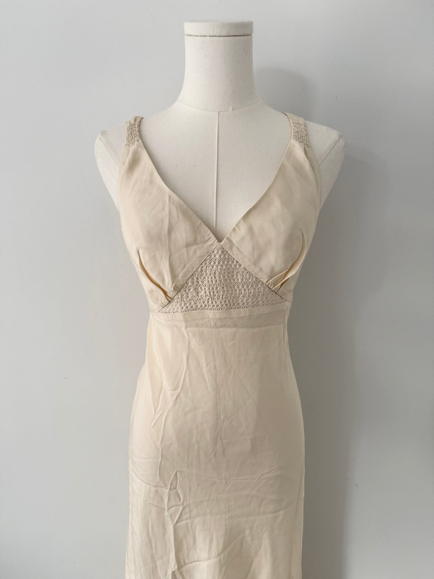 Coast 100% silk ivory dress