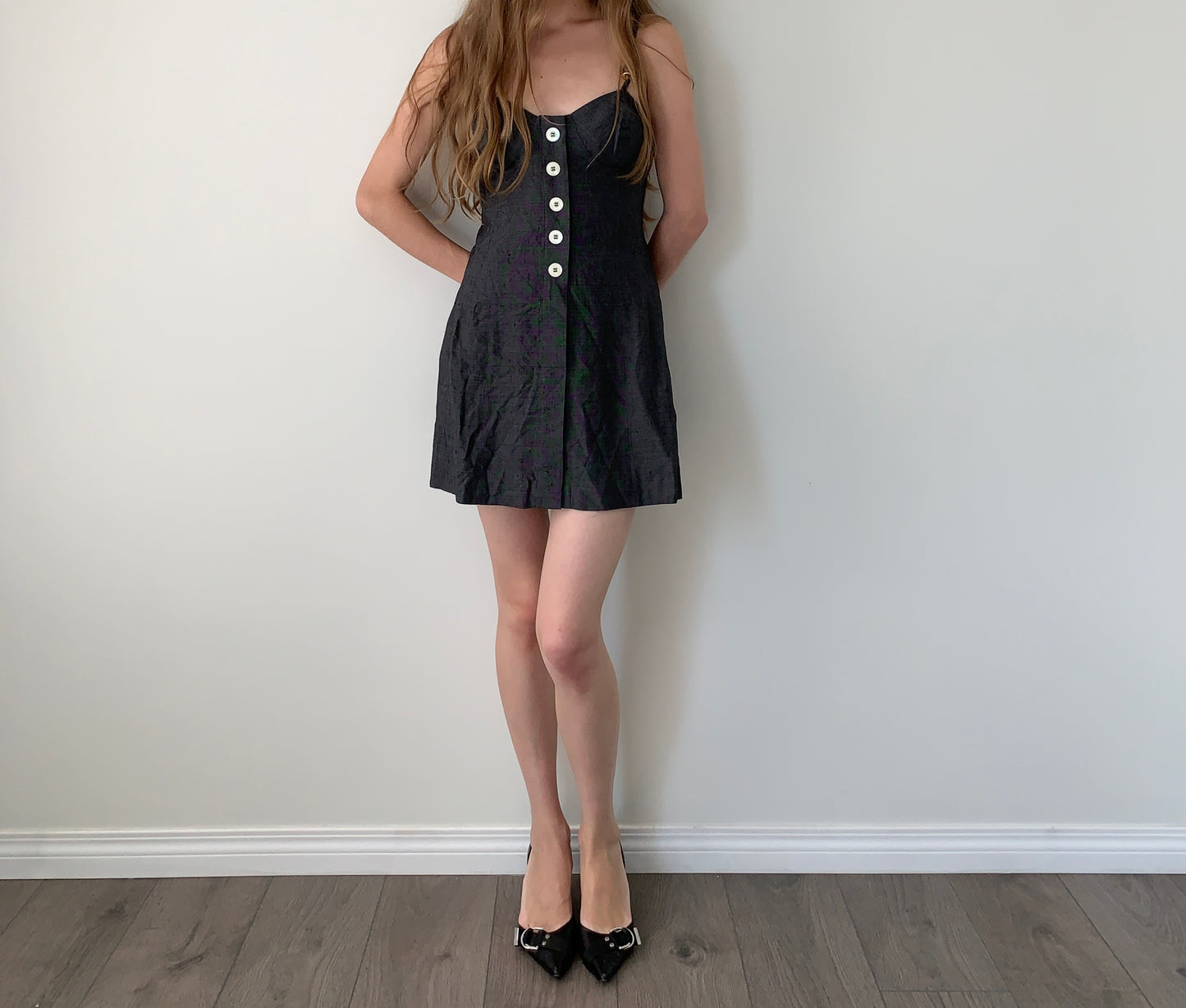 Studio 0001 made in Italy grey mini dress