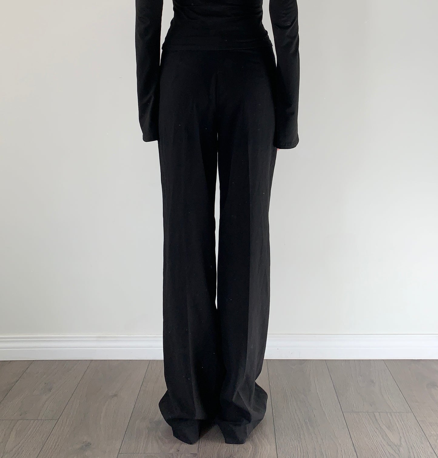Sandra black wide leg trousers