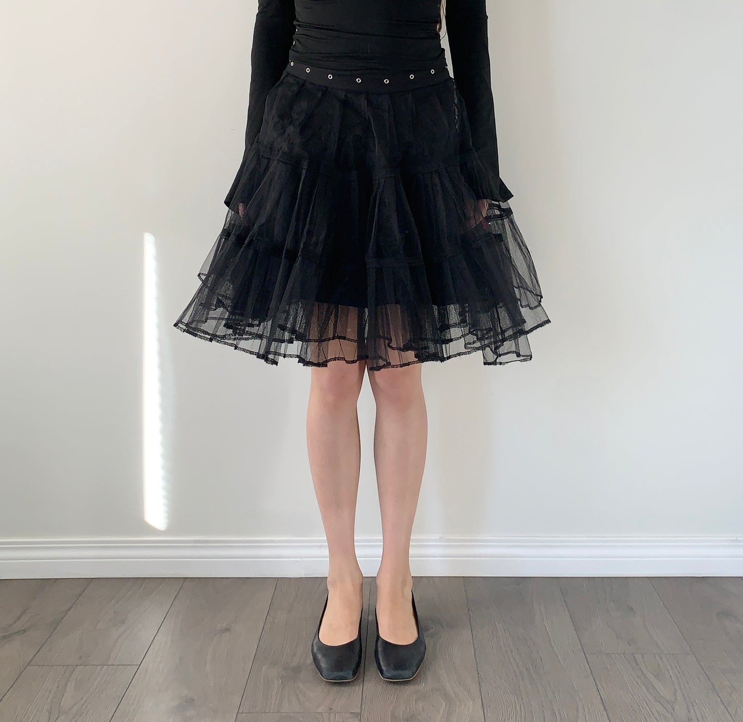 Tripp nyc black tulle skirt