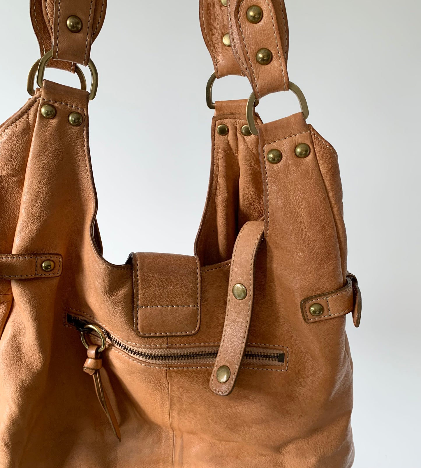 Divared genuine leather boho shoulder purse
