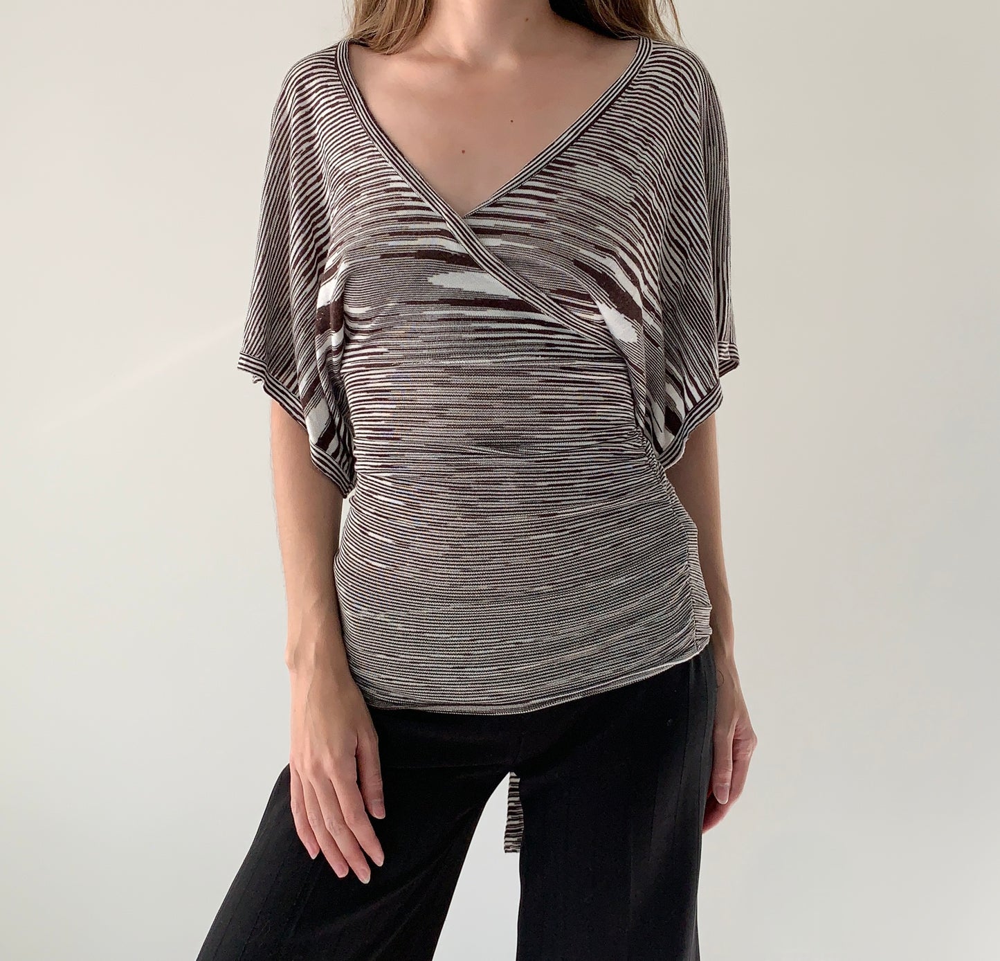 Le Chateau striped boho knit top