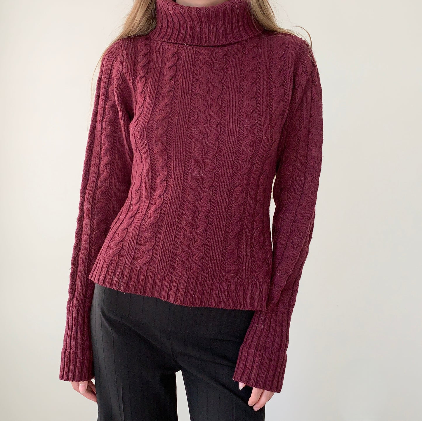 Bennetti made in Italy burgundy wool turtleneck sweater