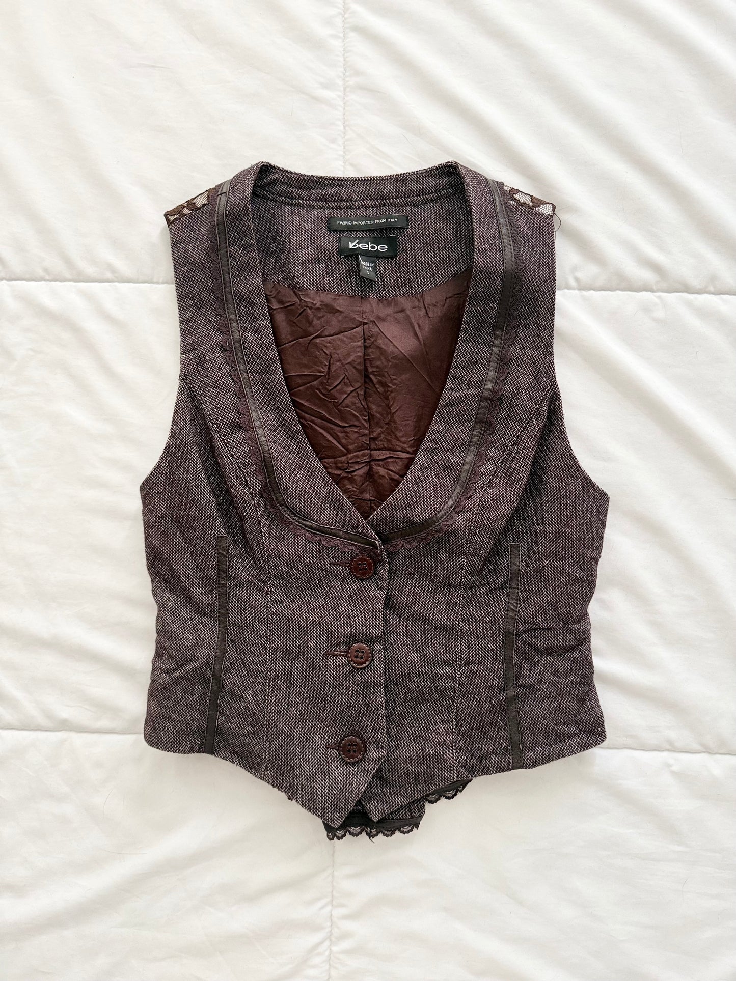Bebe wool blend waistcoat vest