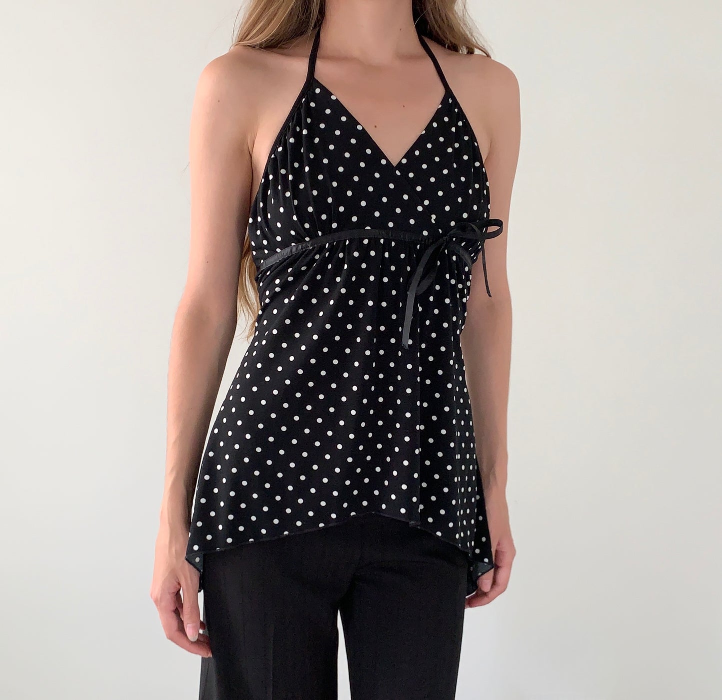 Vintage LipStick polka dot halter top