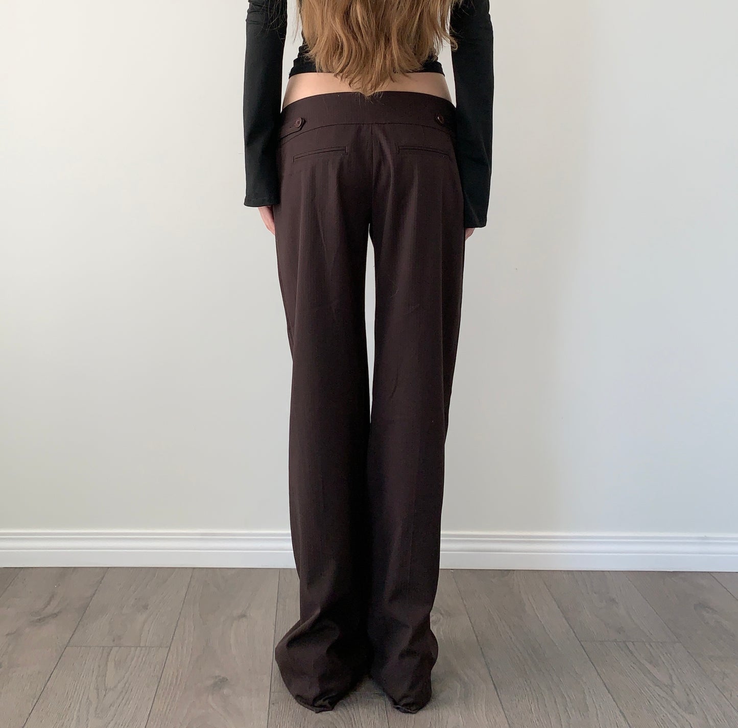 Vintage dynamite brown wide leg trousers