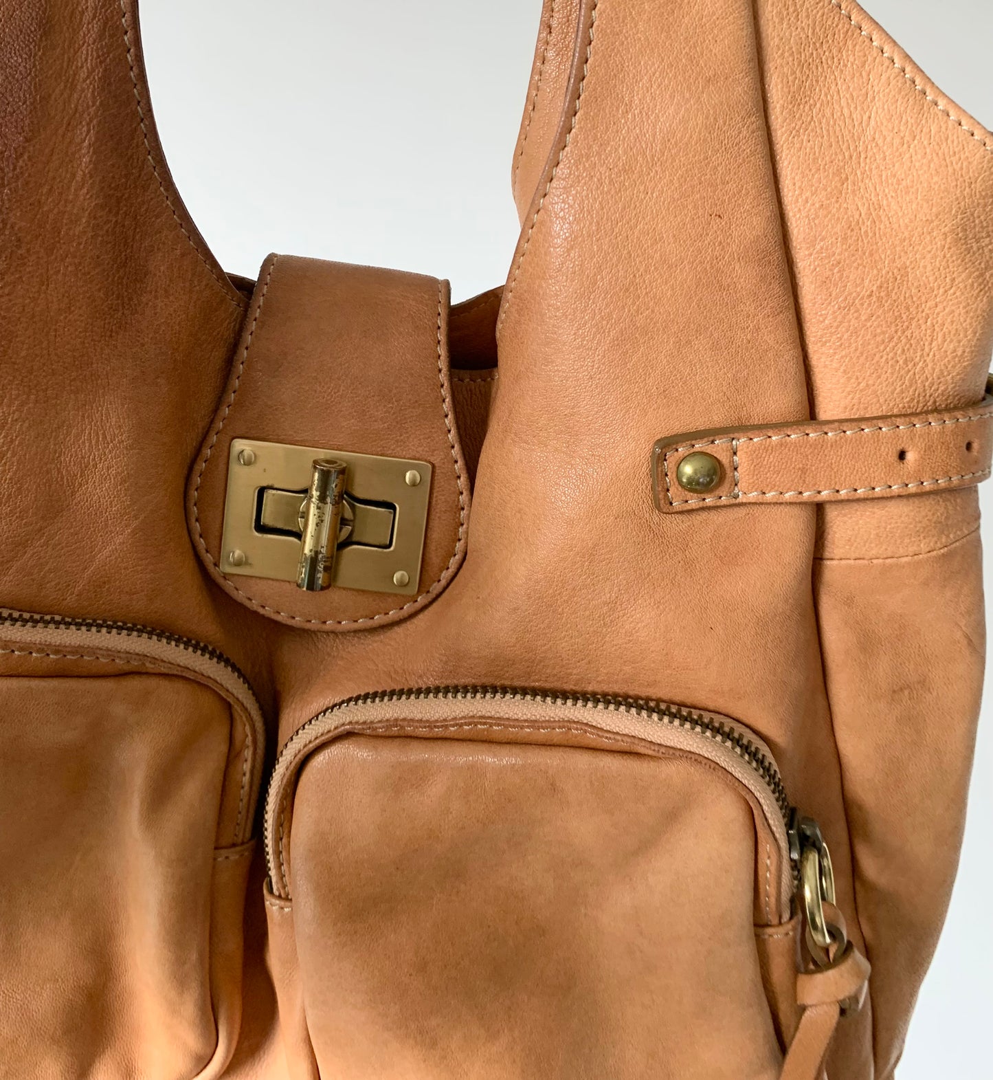 Divared genuine leather boho shoulder purse