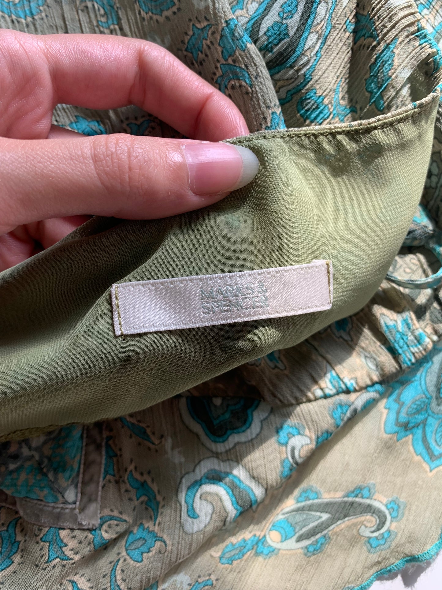 Vintage marks & Spencer paisley print sheer camisole