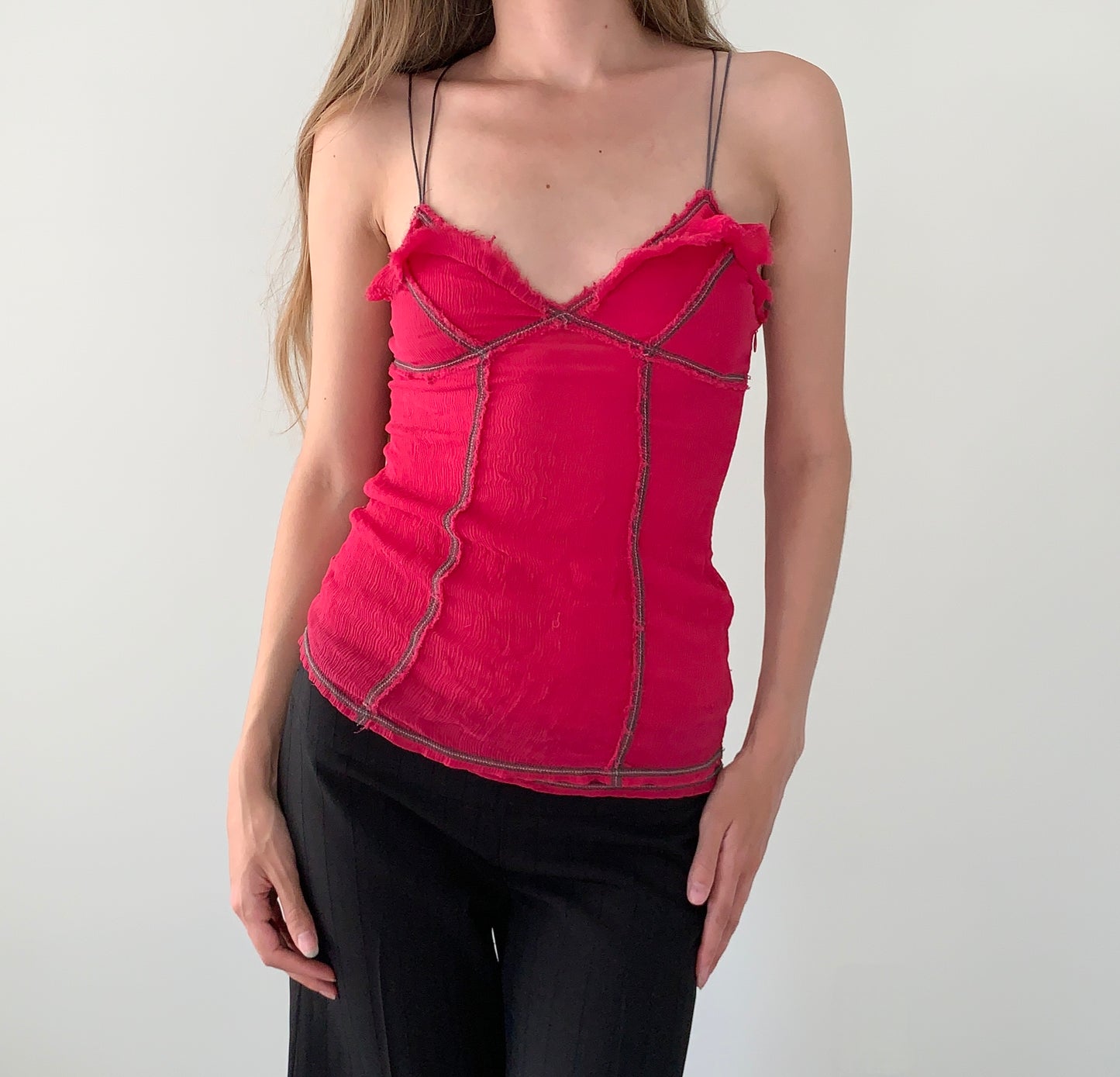 Armani exchange 100% silk pink camisole