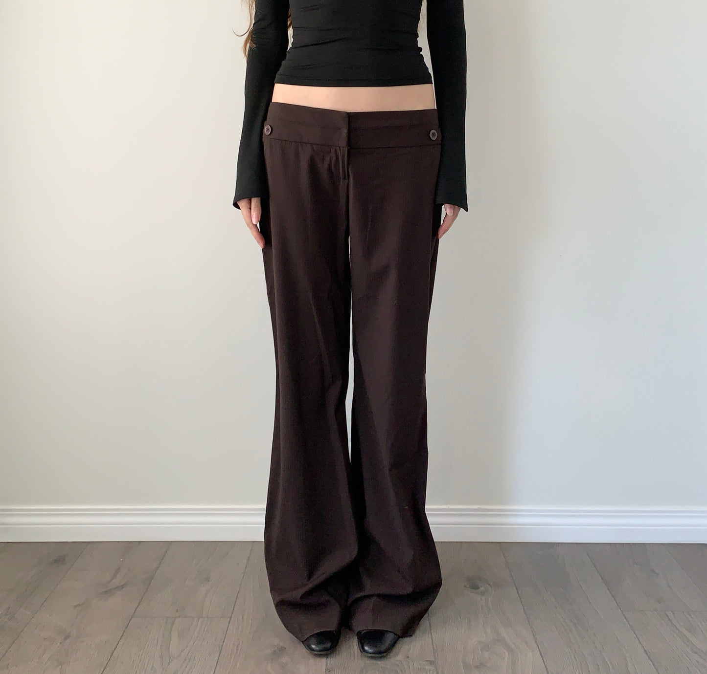 Vintage dynamite brown wide leg trousers