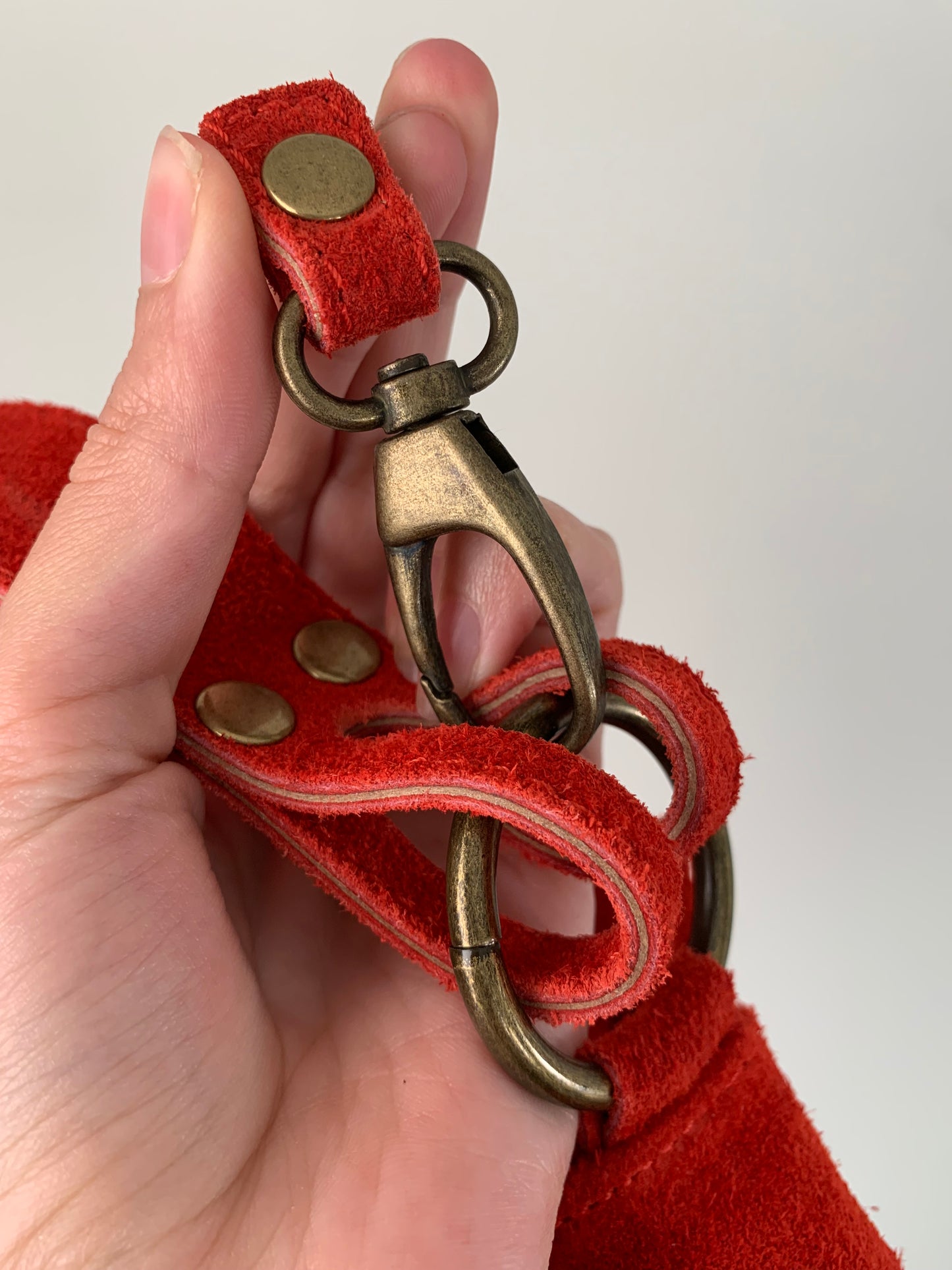 Made in Italy red genuine leather purse