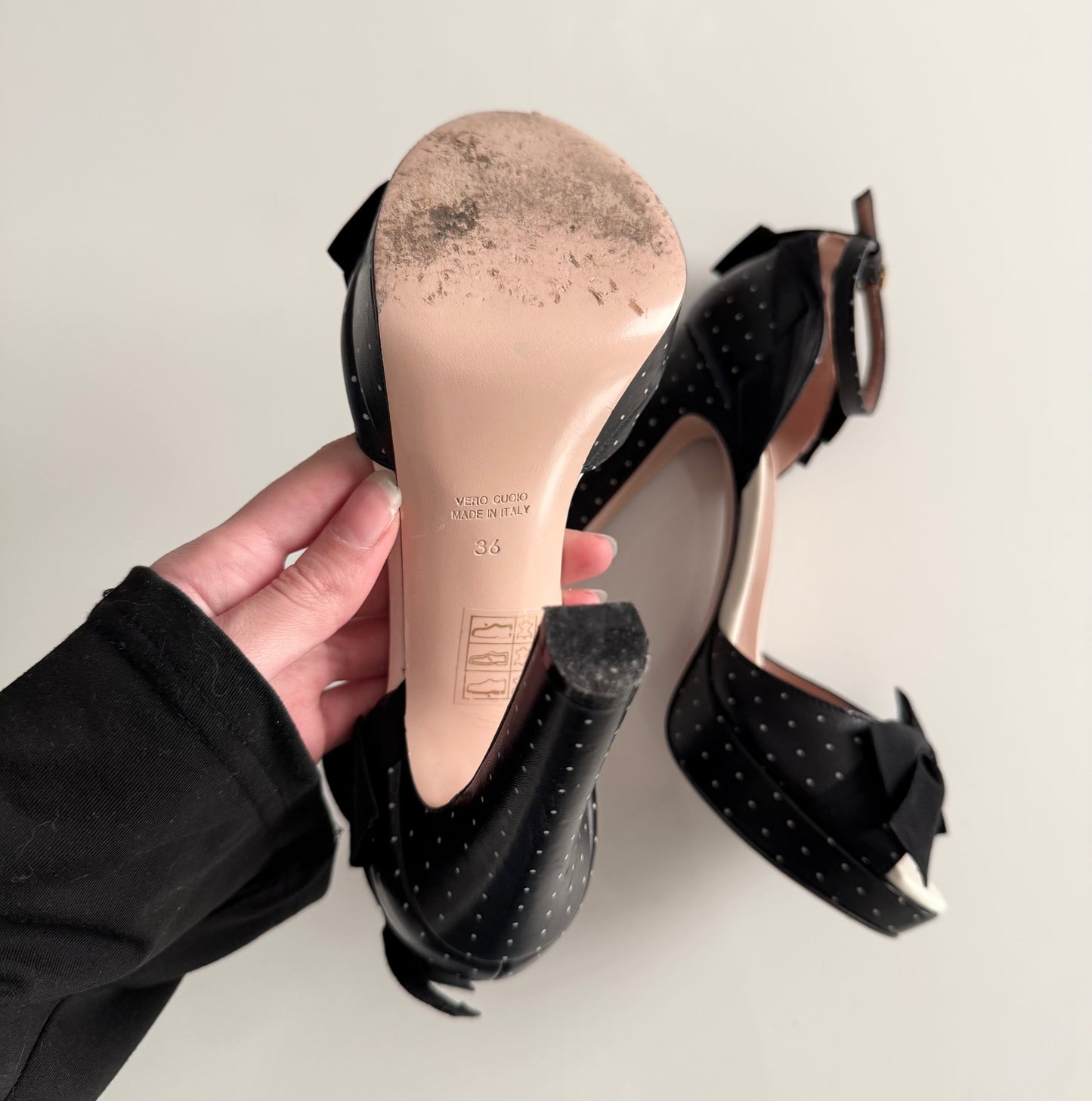 Red Valentino polka dot high heels