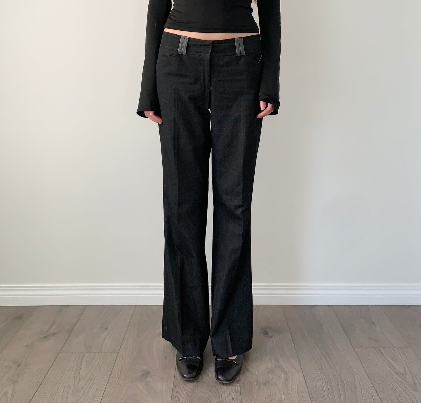 Tristan dark grey wide leg trousers