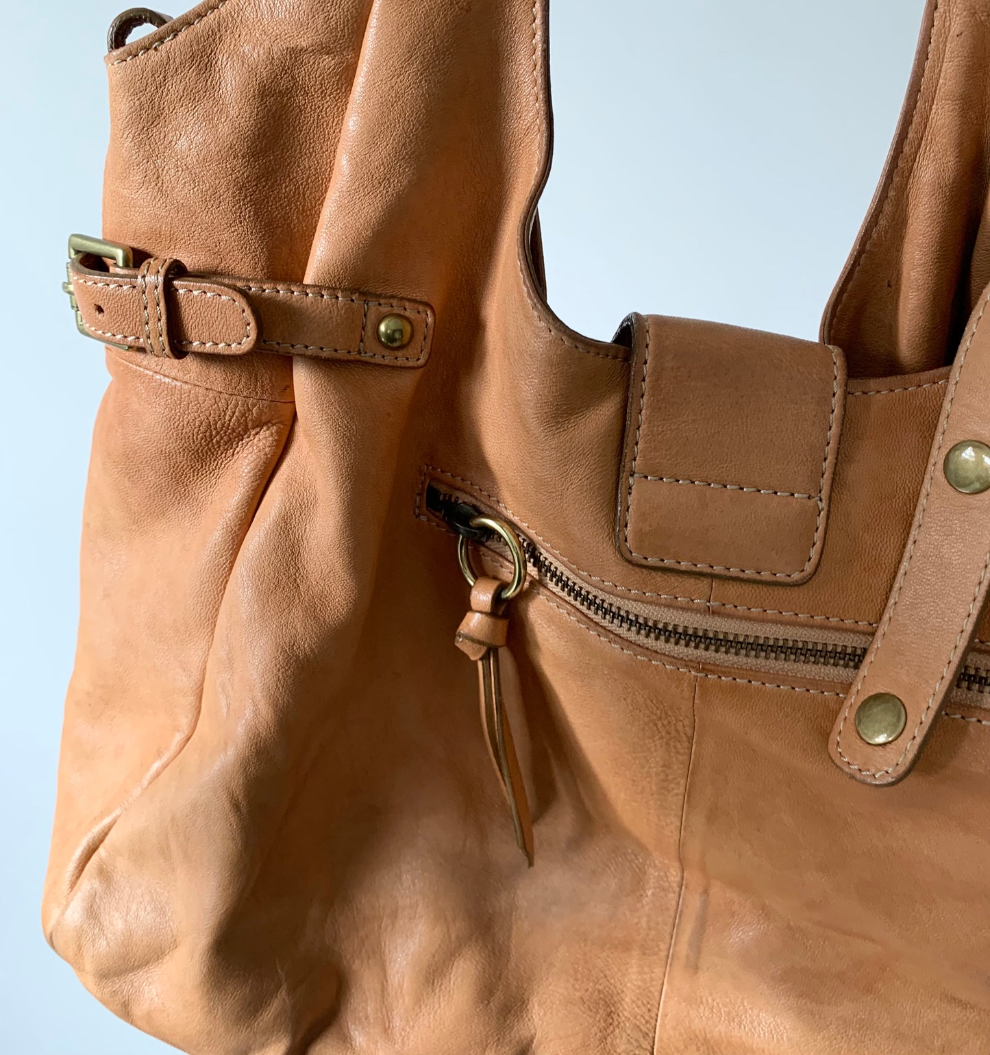 Divared genuine leather boho shoulder purse