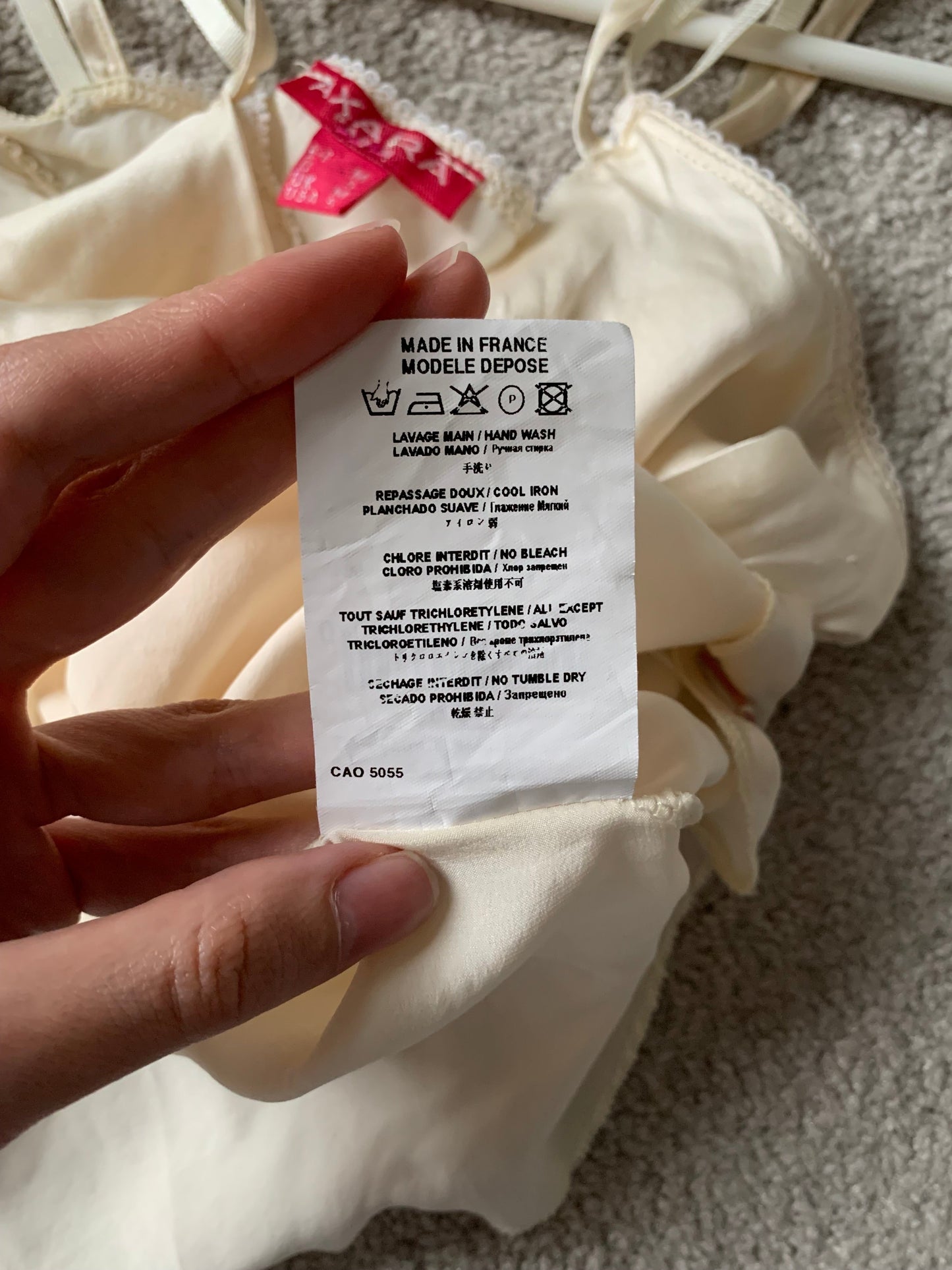 Made in France 100% silk camisole