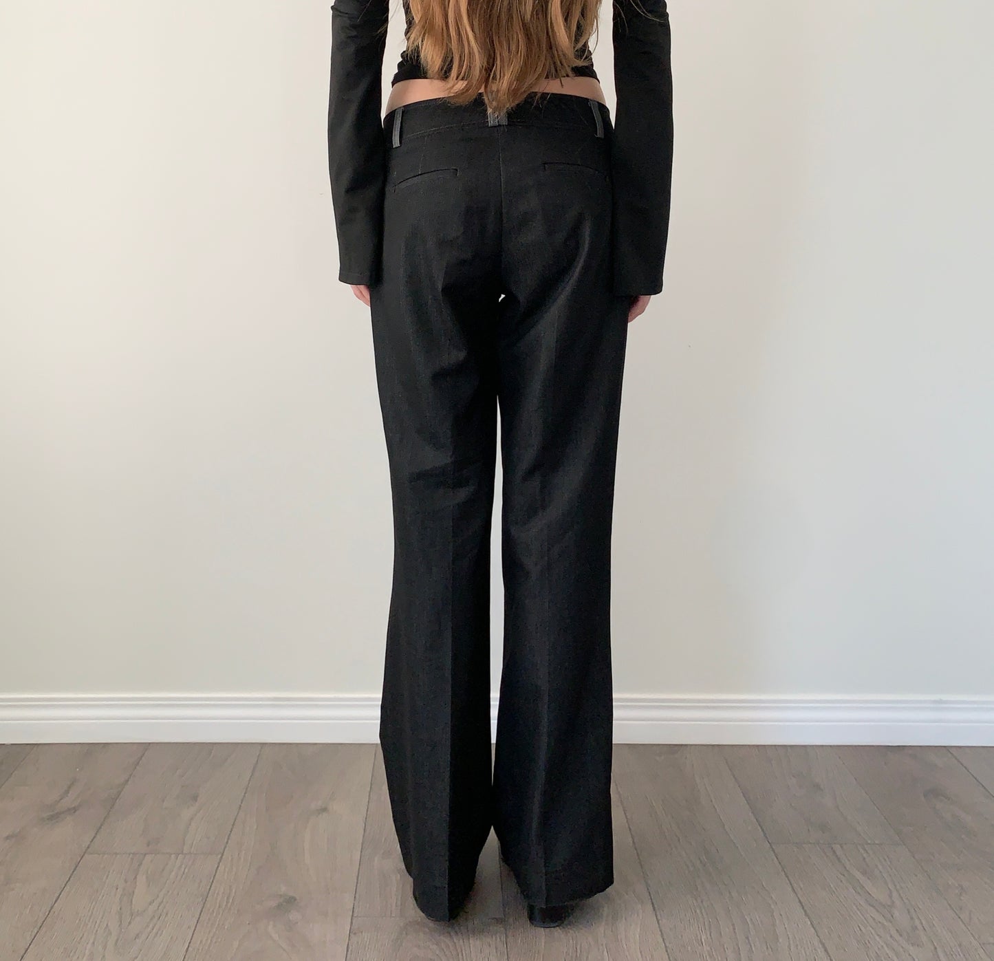 Tristan dark grey wide leg trousers