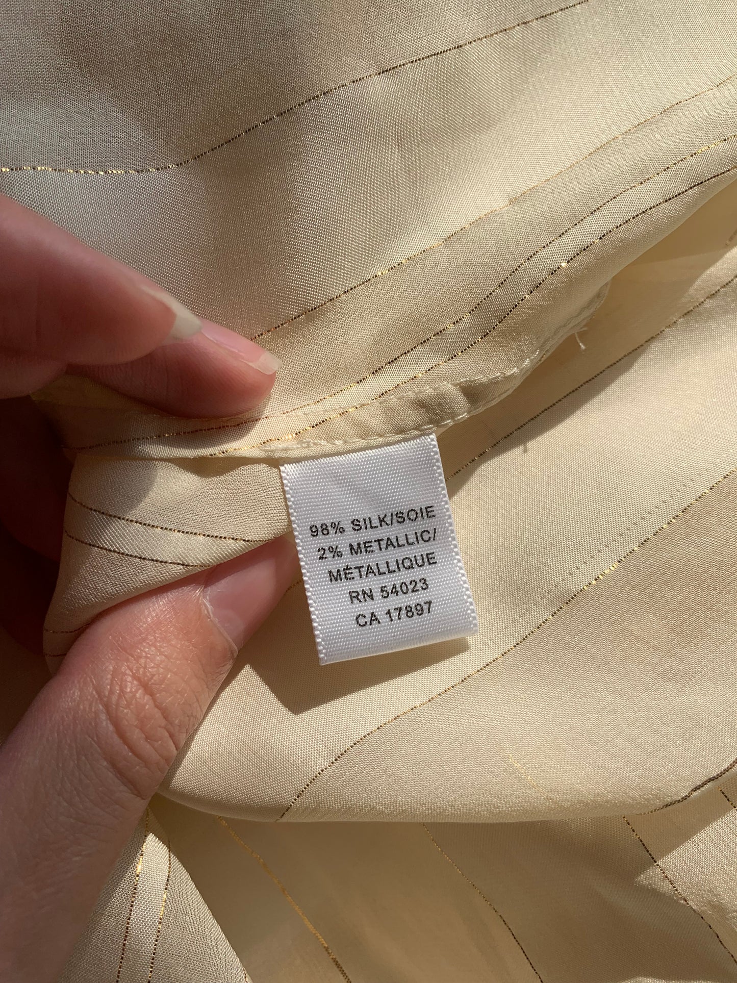Banana Republic silk ivory sheer boho blouse