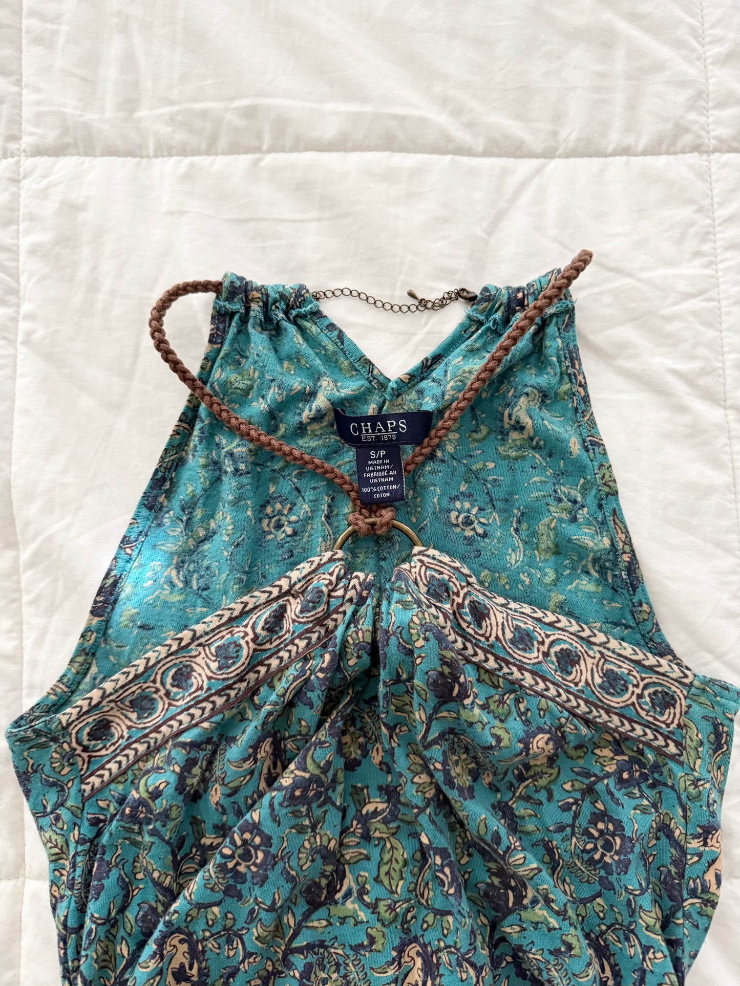 Chaps 100% cotton floral top