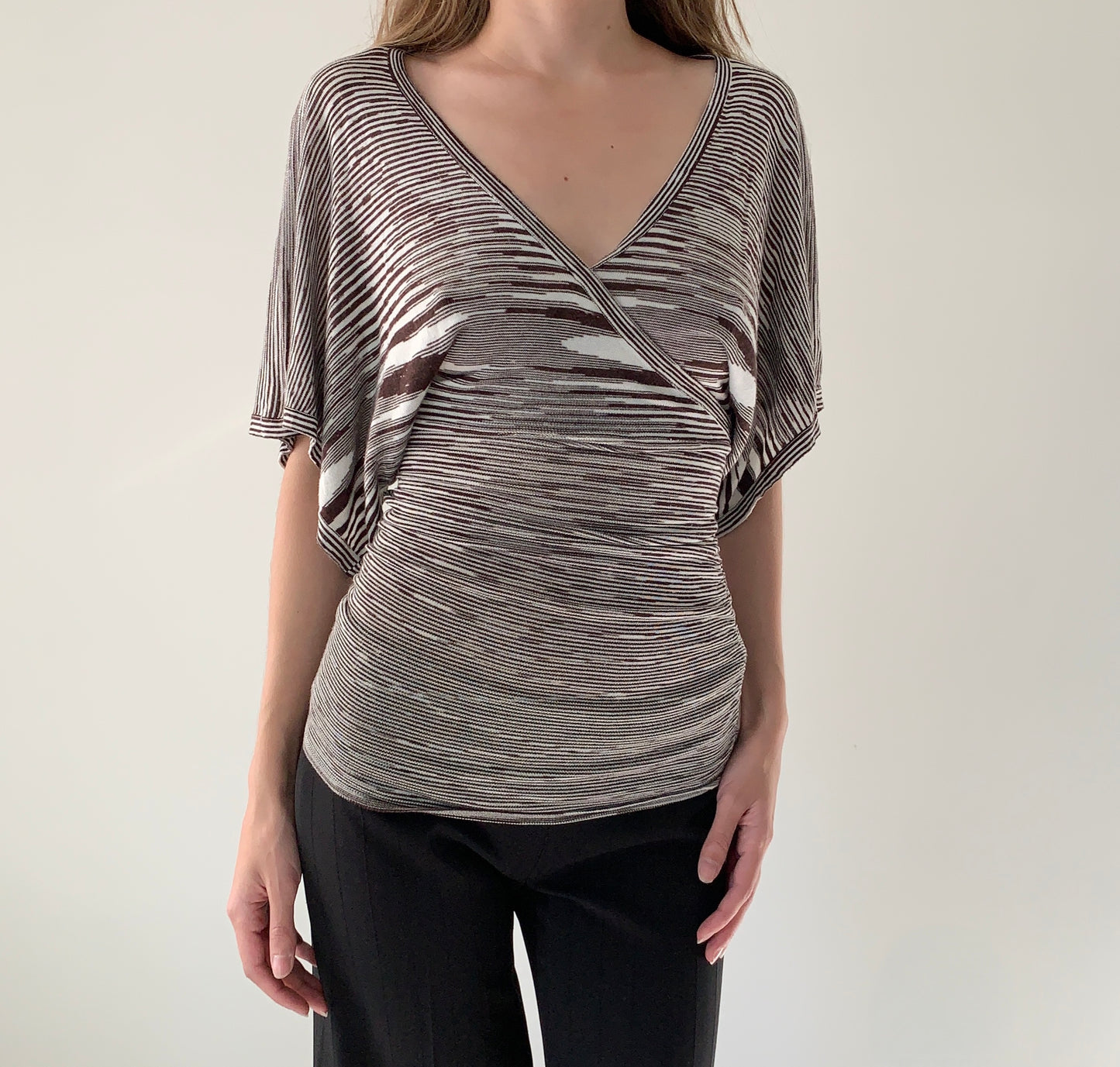 Le Chateau striped boho knit top