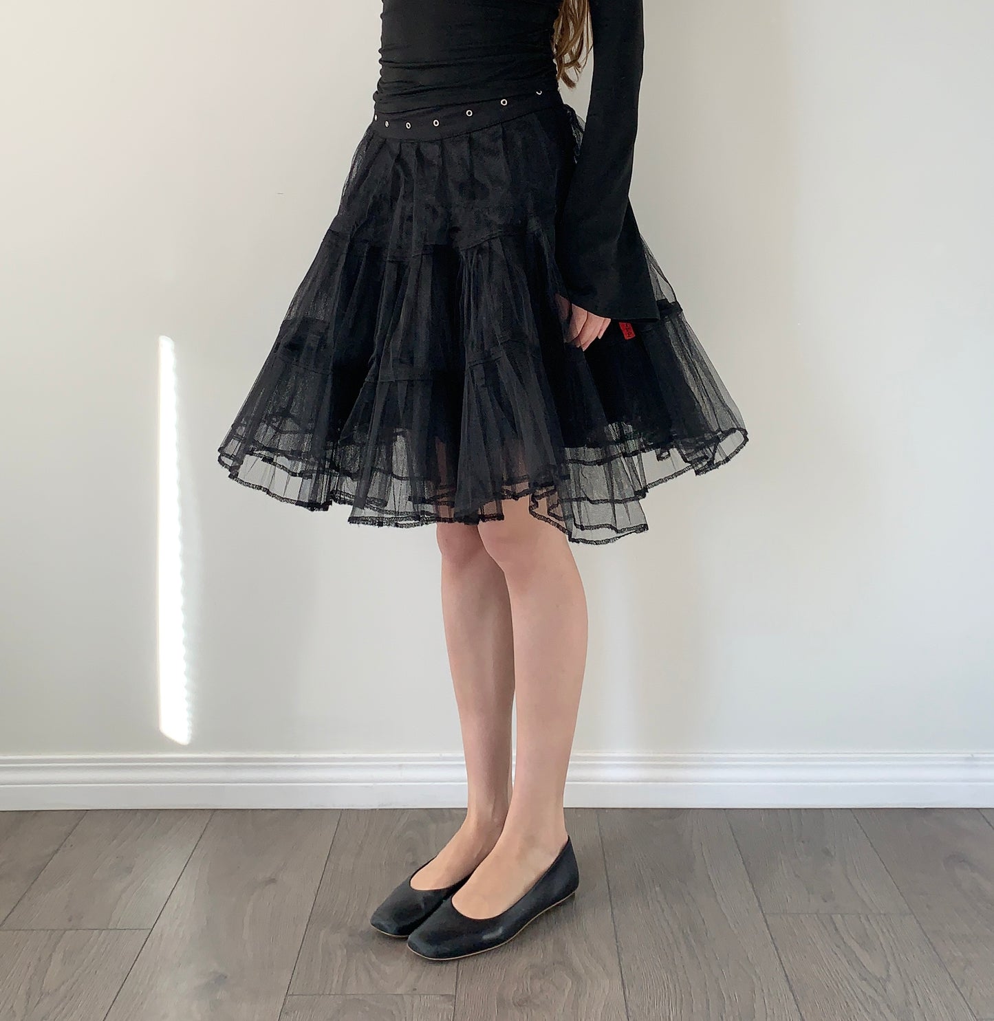 Tripp nyc black tulle skirt