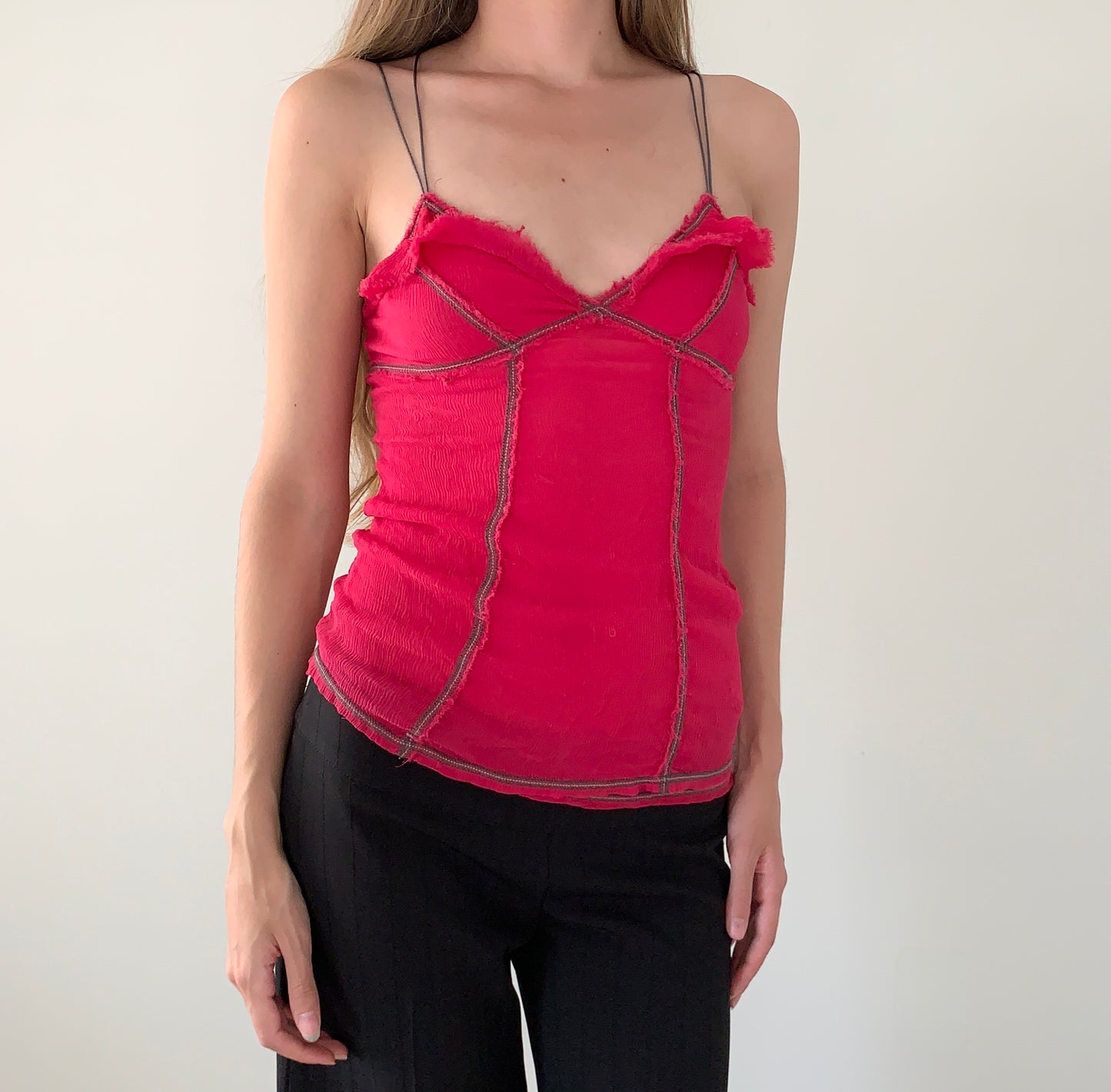 Armani exchange 100% silk pink camisole