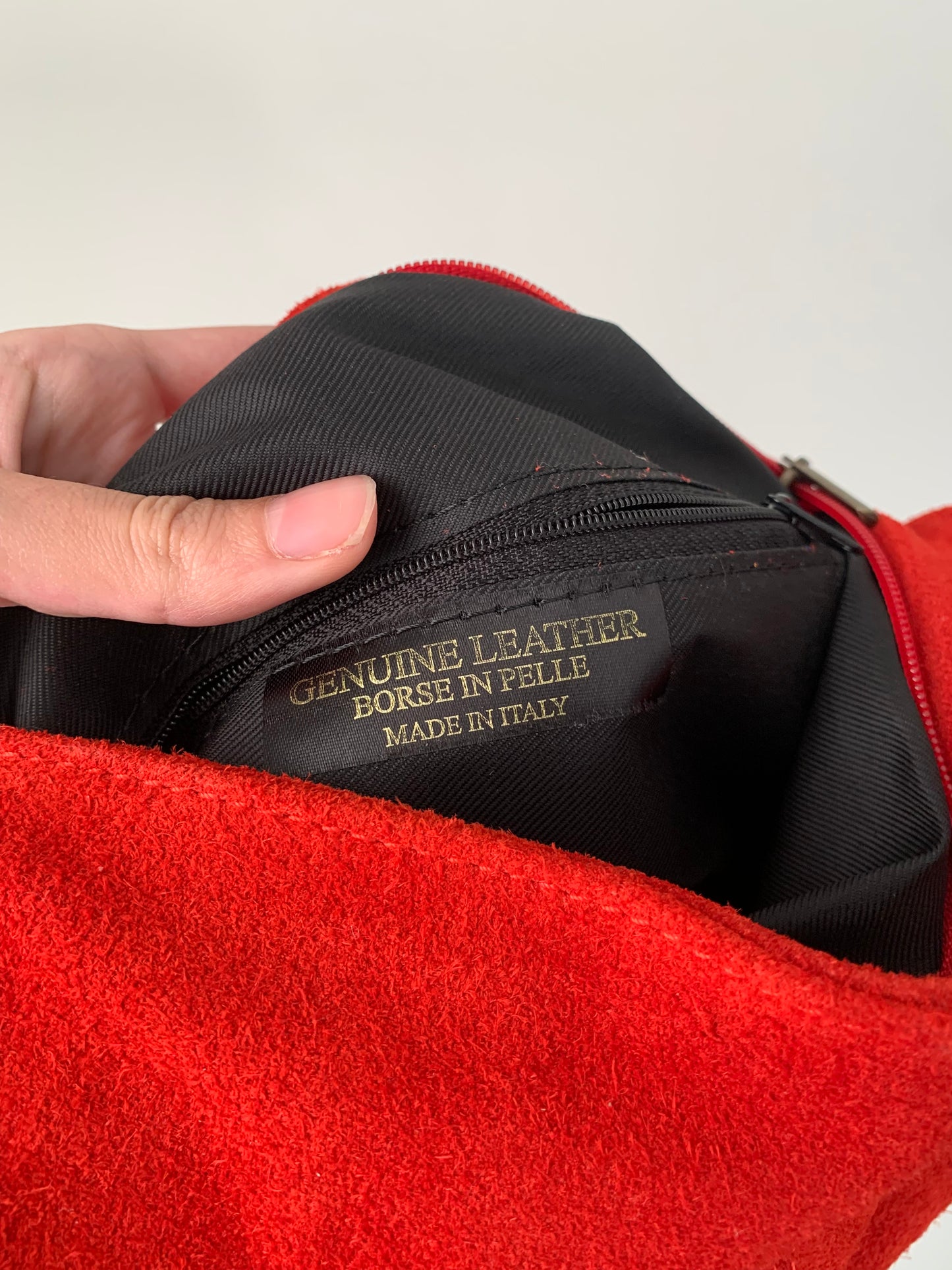 Made in Italy red genuine leather purse