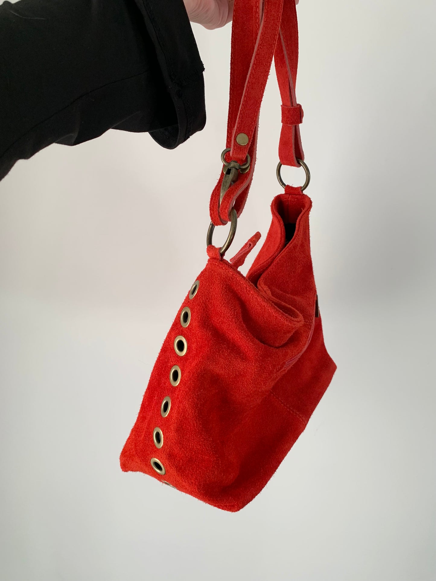 Made in Italy red genuine leather purse