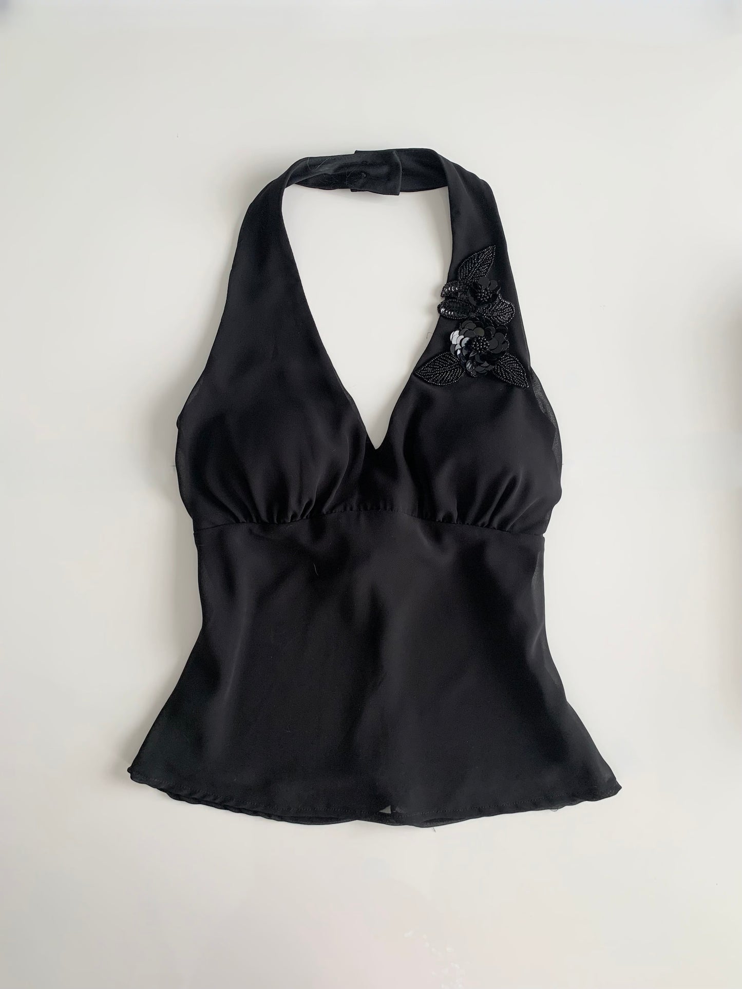 Connected apparel halter top