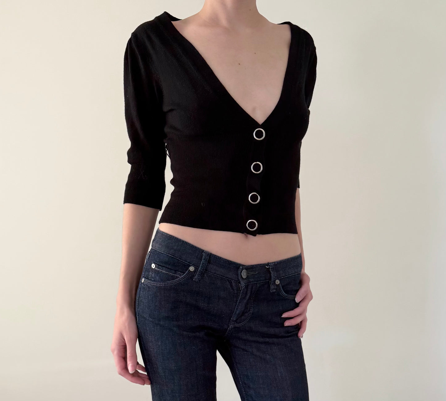 Seductions grommet style cardigan