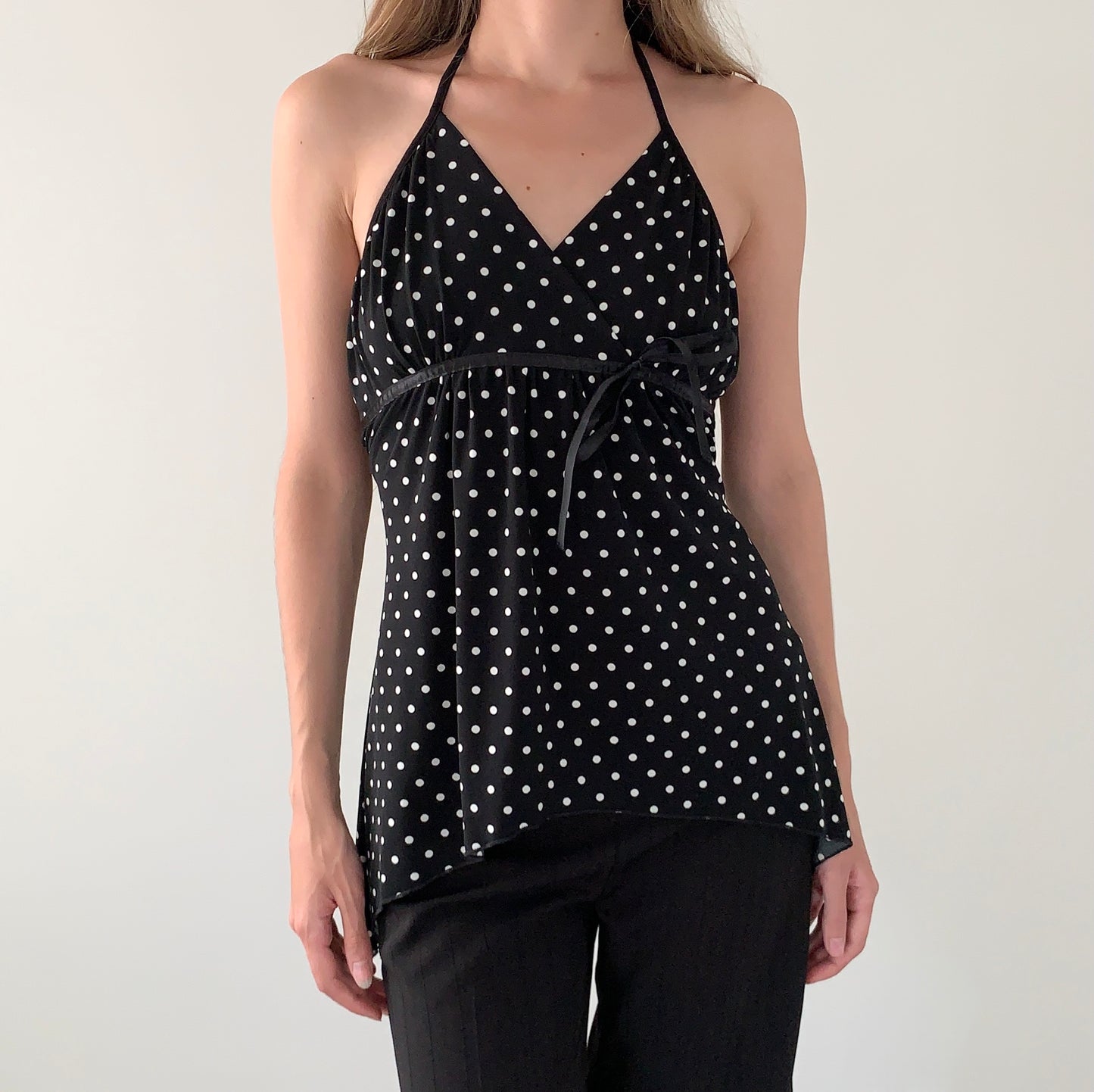 Vintage LipStick polka dot halter top
