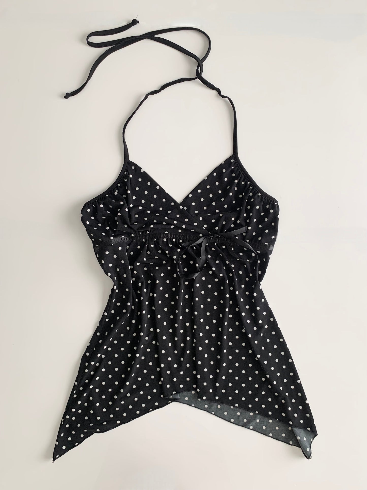 Vintage LipStick polka dot halter top