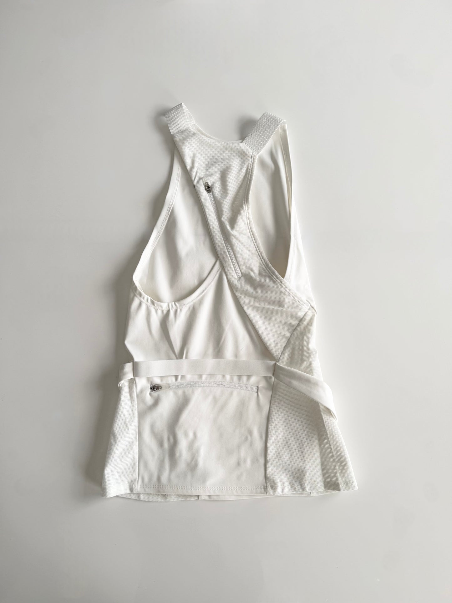 Hyein Seo white perforated tank top