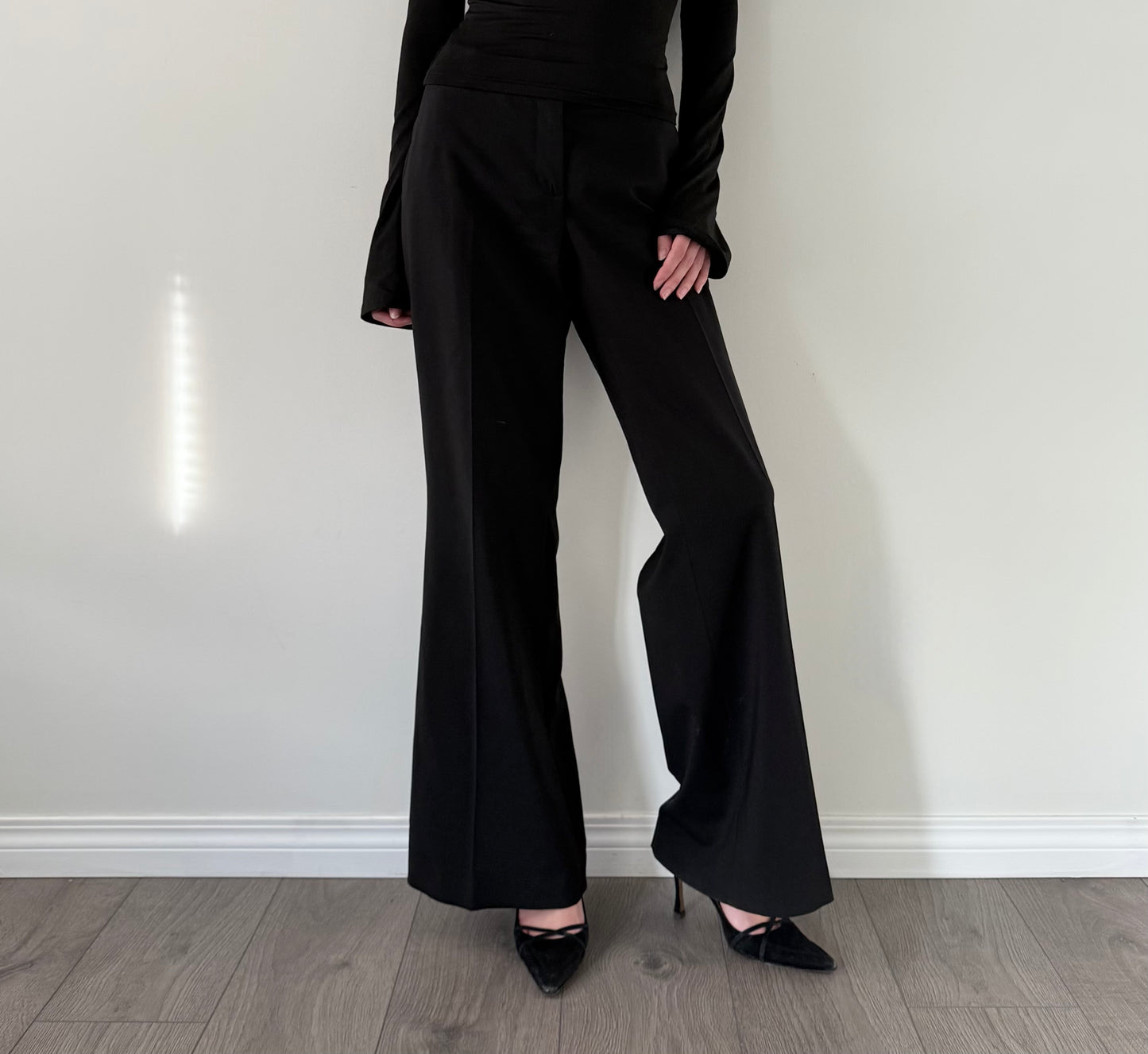 Talula babaton black wide leg trousers