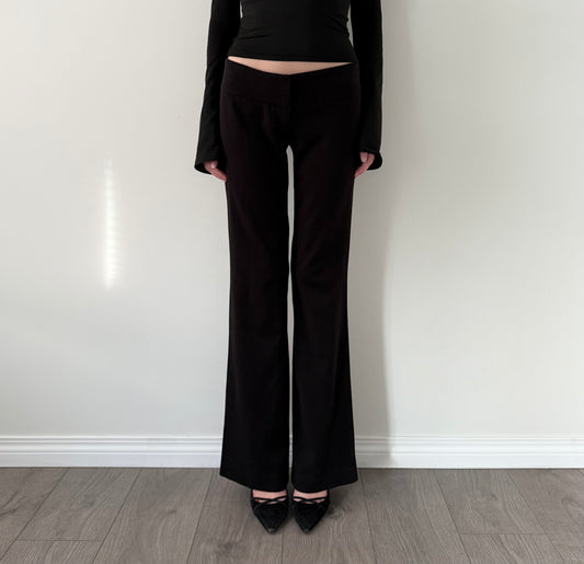 90s Dynamite black low rise wide leg trousers