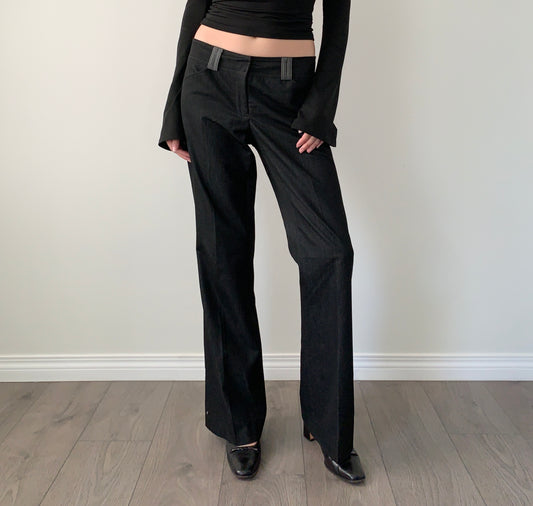 Tristan dark grey wide leg trousers