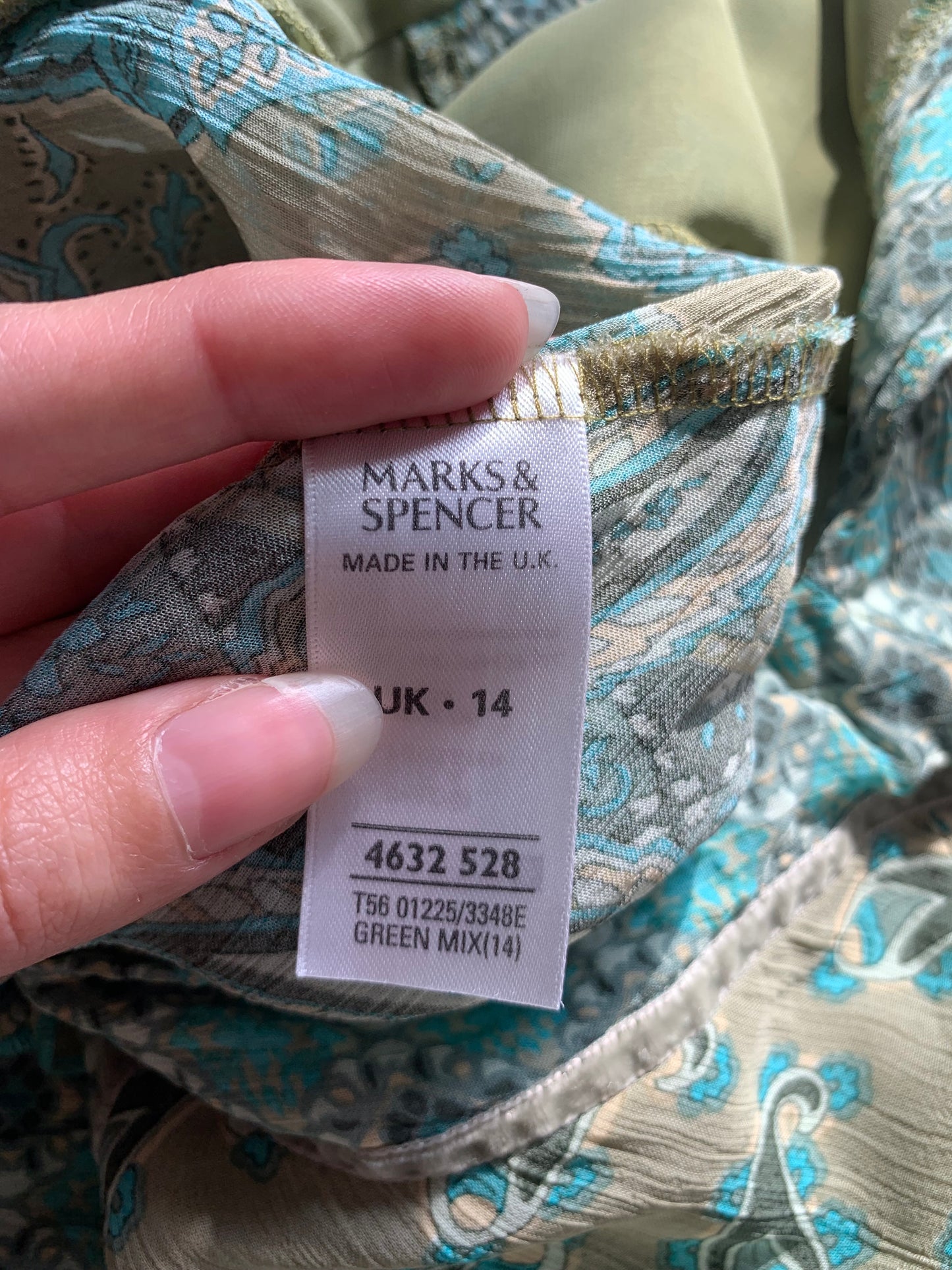 Vintage marks & Spencer paisley print sheer camisole
