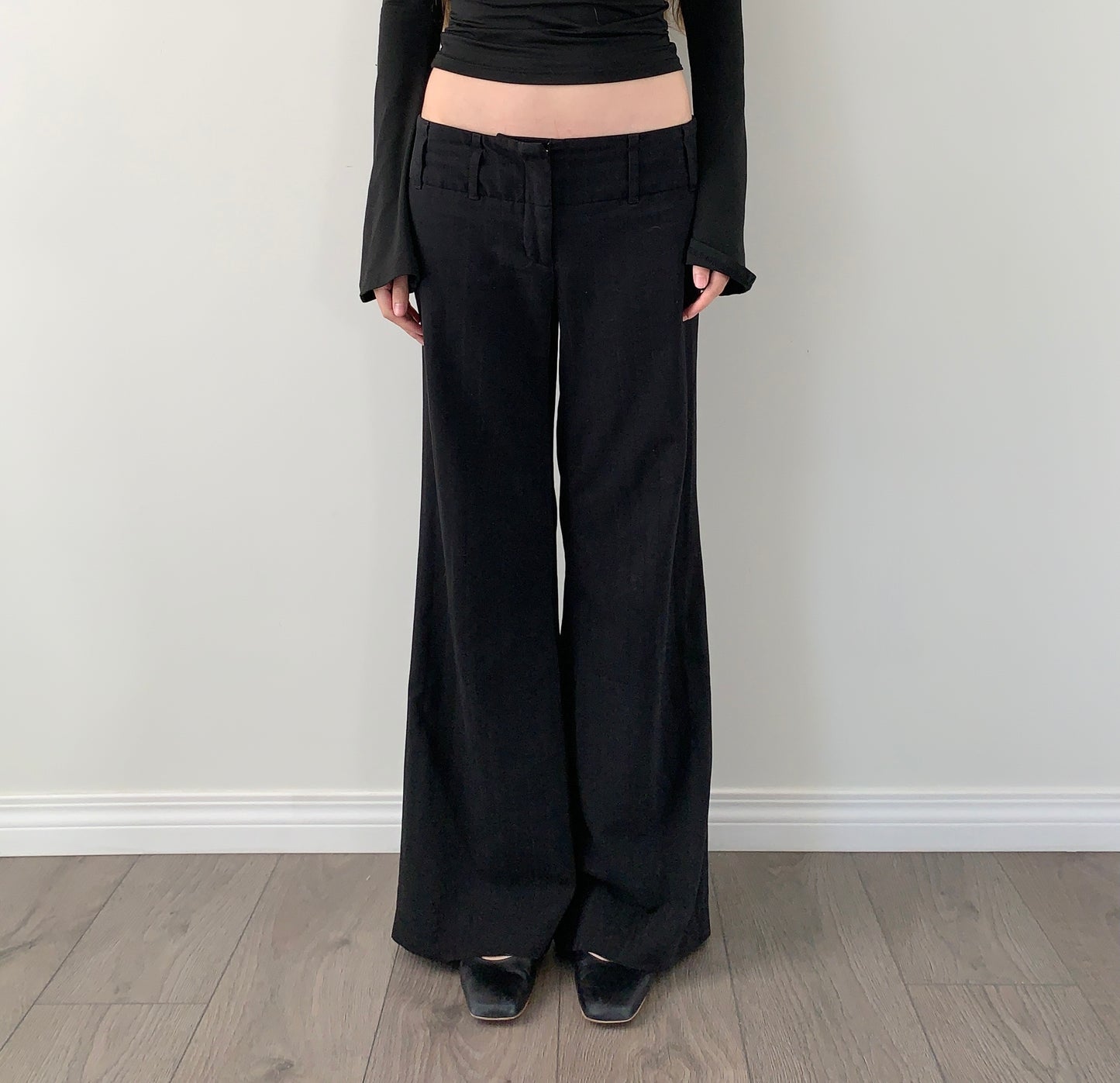 Vintage dynamite black wide leg trousers