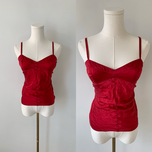Express silk red camisole
