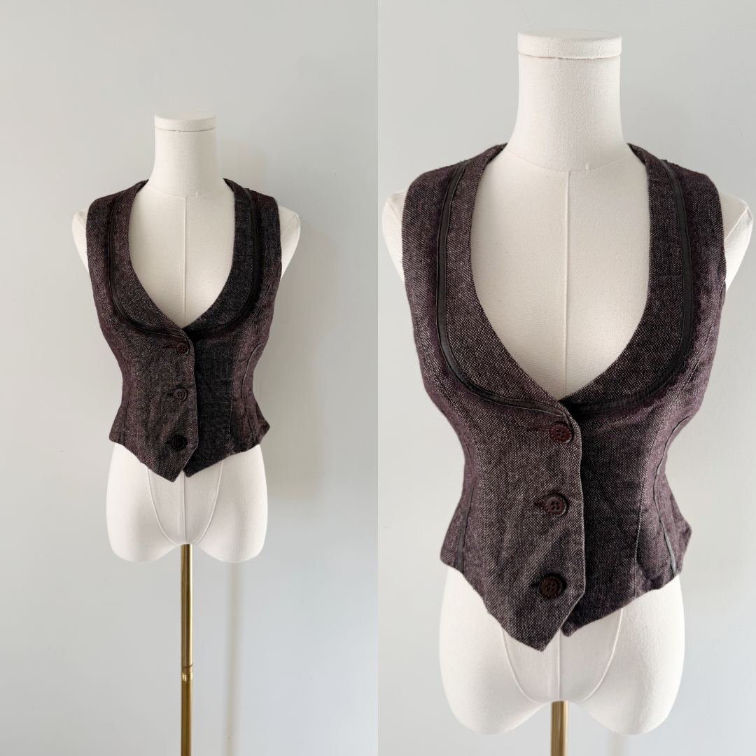 Bebe wool blend waistcoat vest