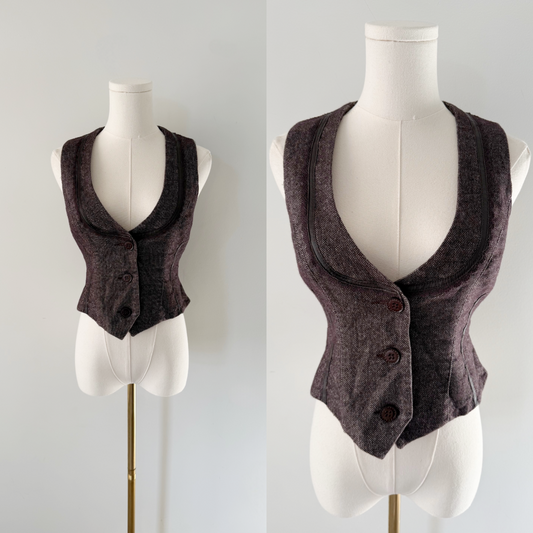 Bebe wool blend waistcoat vest