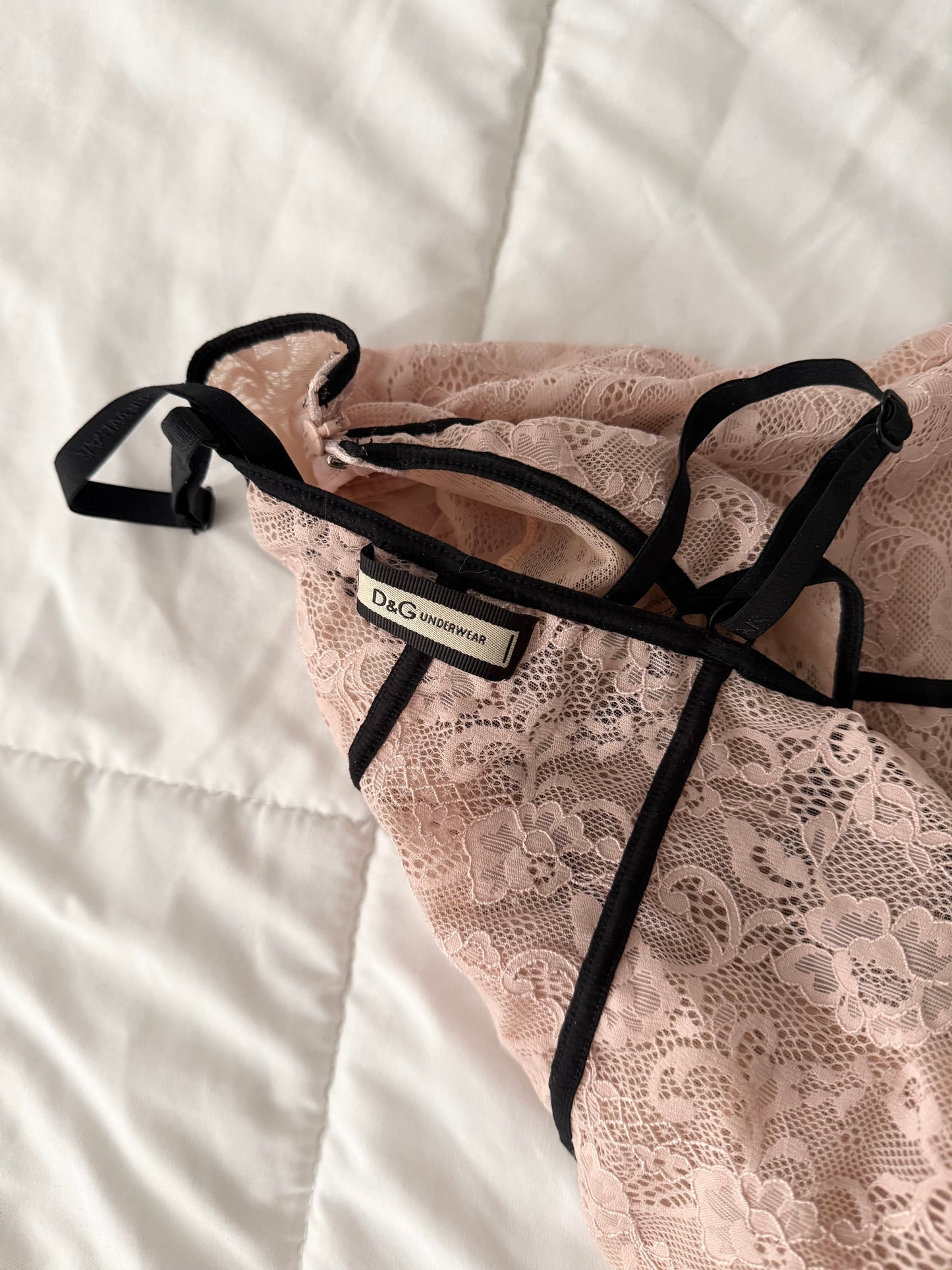 D&G dusty pink lace camisole