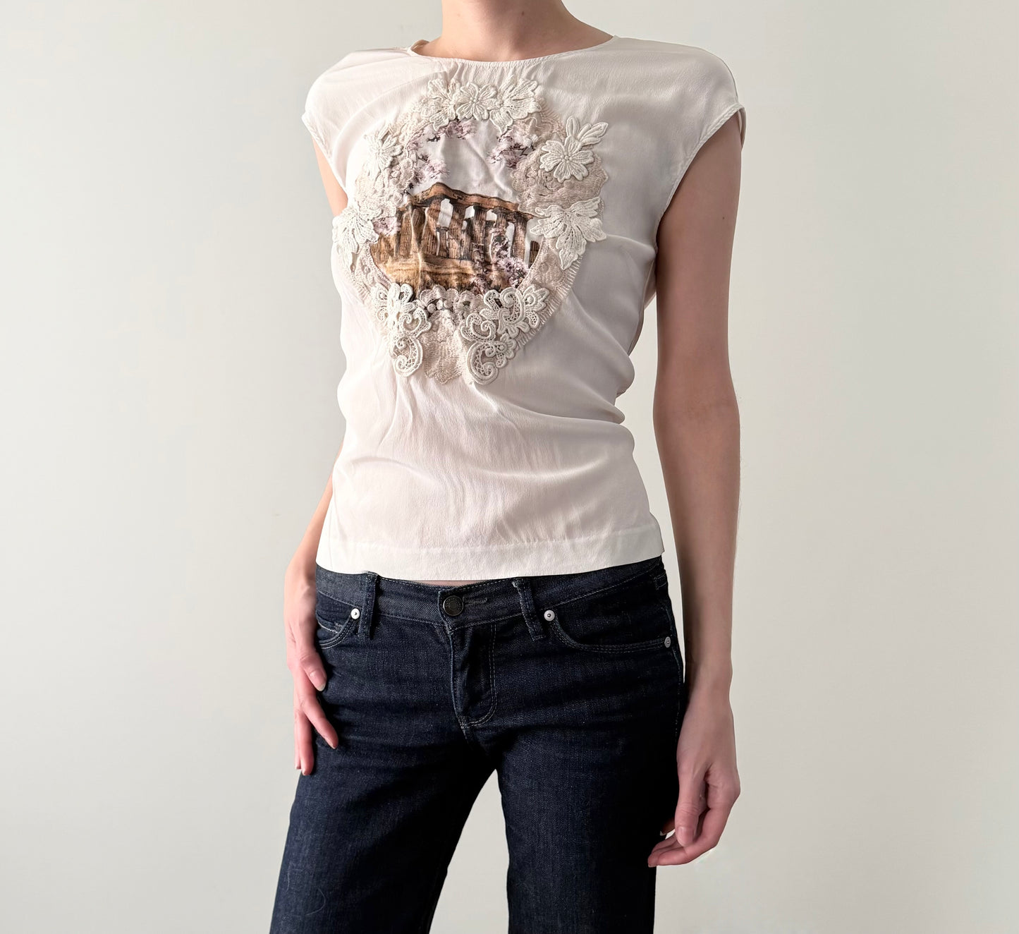 Dolce & Gabbana lace detail blouse