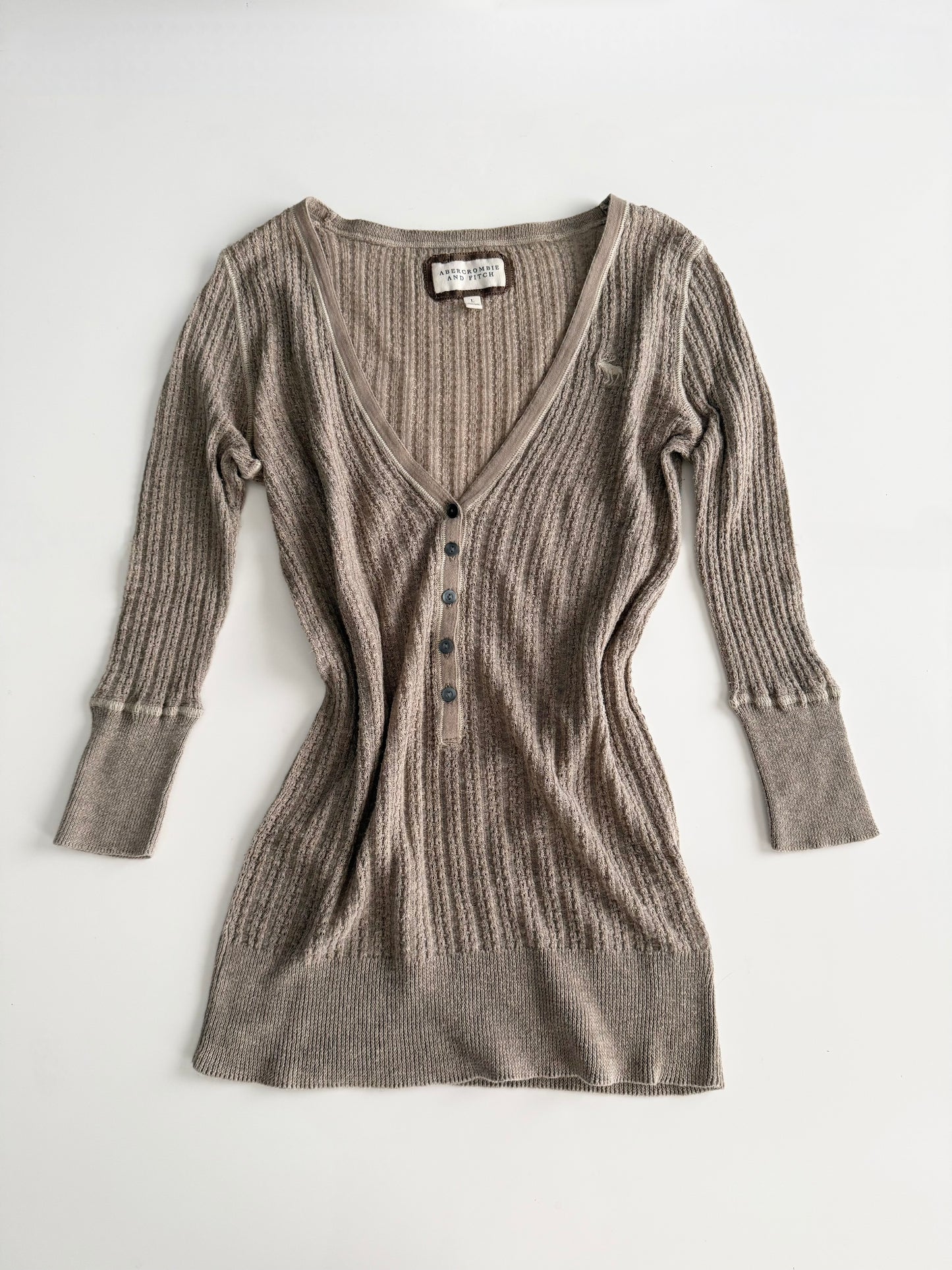 Abercrombie & fitch light brown Henley top