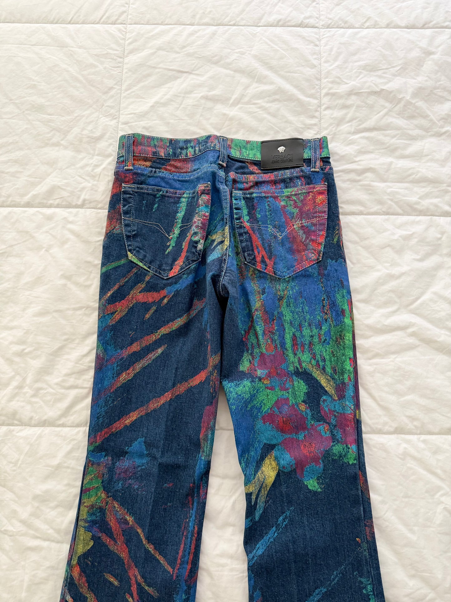 Versace Jeans Couture Printed Bootcut Denim Jeans