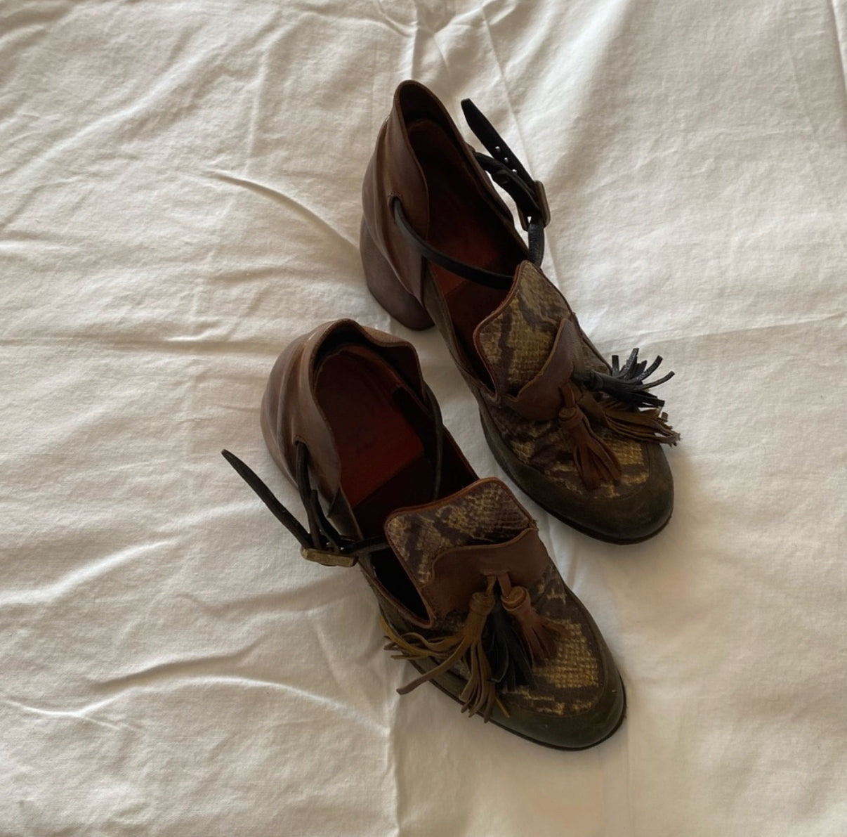 AS.98 leather loafer style heels