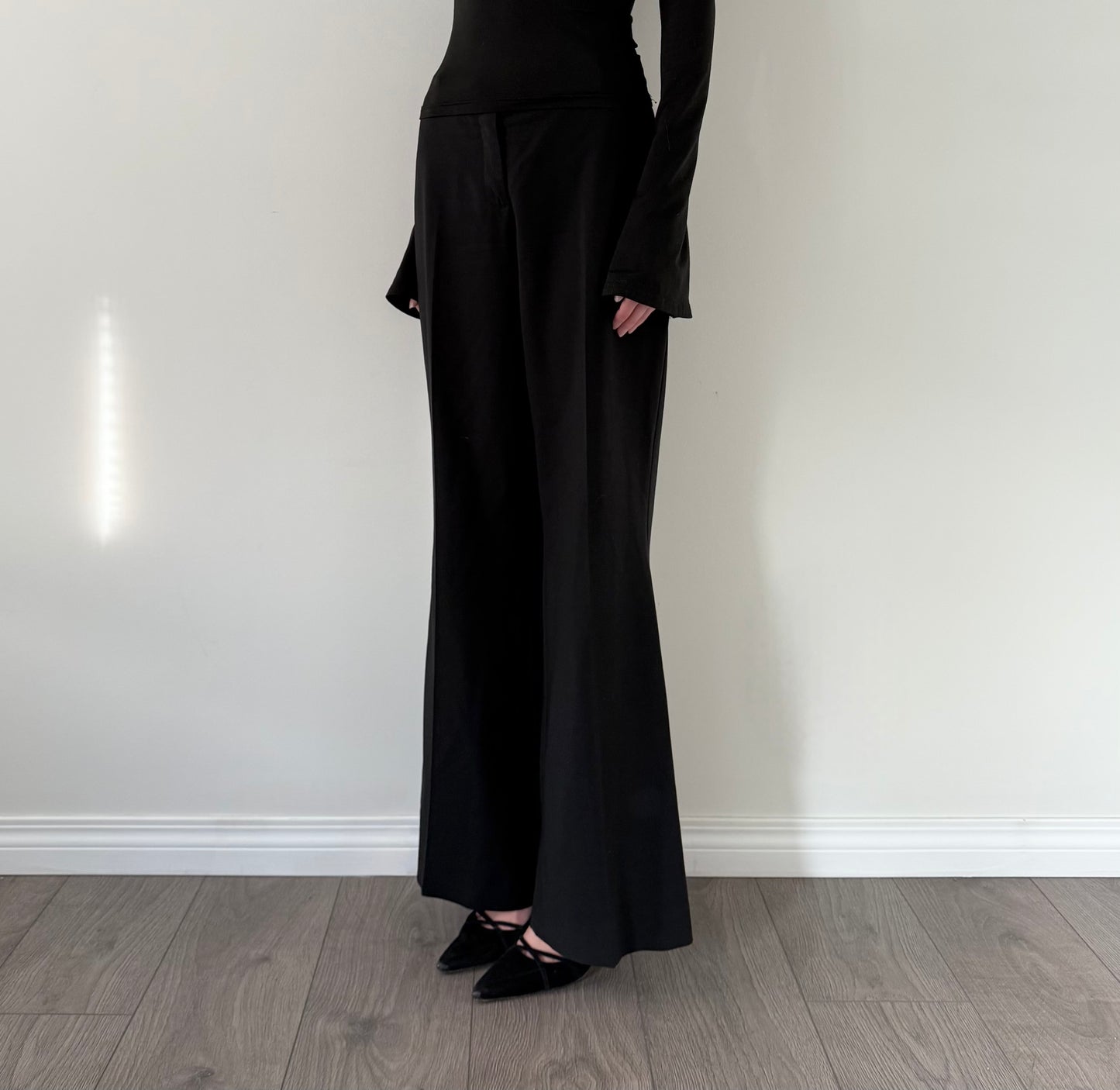 Talula babaton black wide leg trousers
