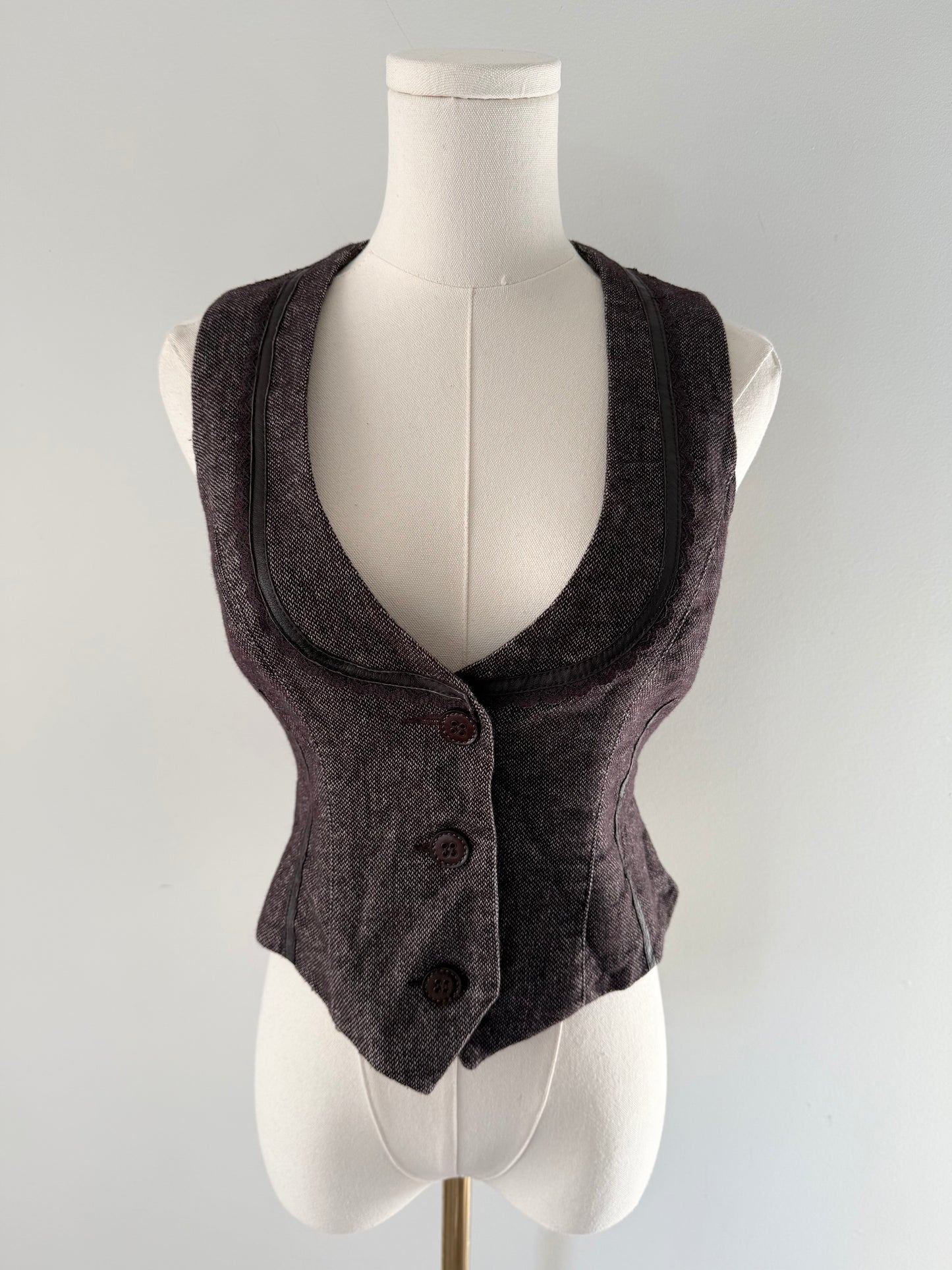 Bebe wool blend waistcoat vest